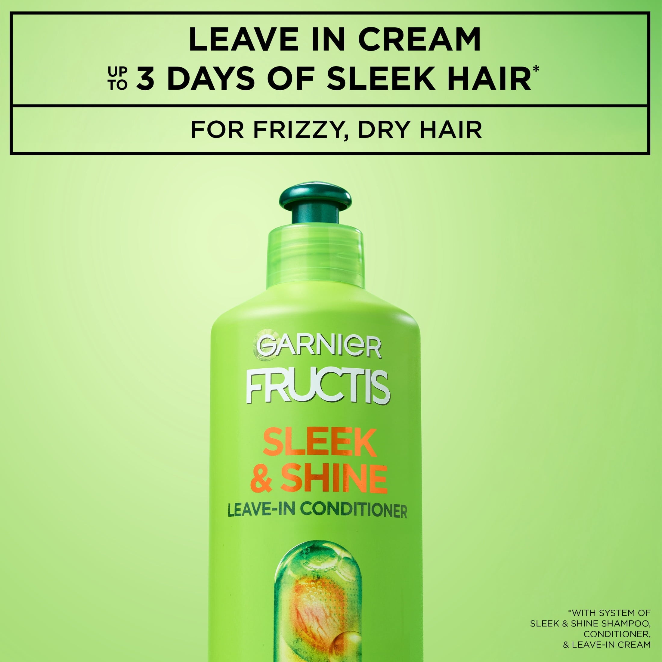 (2 pack) Garnier Fructis Sleek Leave-In Hair Conditioner XL, 16.9 fl oz