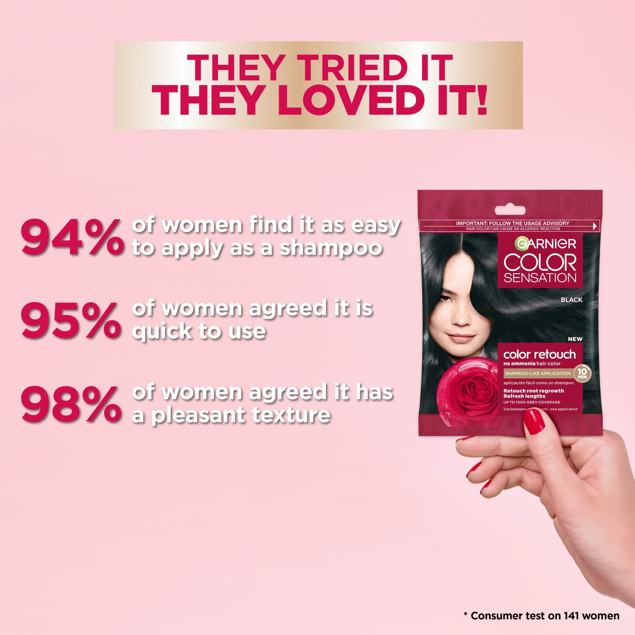 Garnier Color Sensation Color Retouch Permanent Hair Color for Adults, Red 6.6, 1 kit