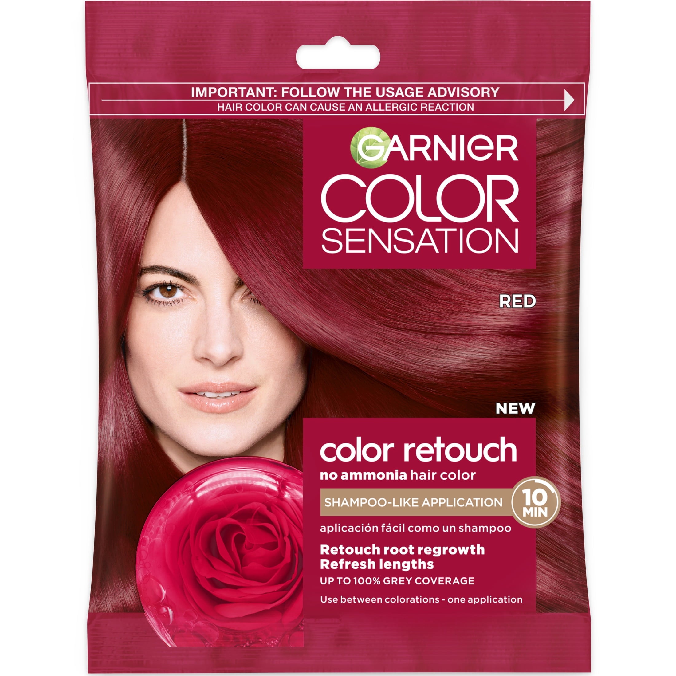 Garnier Color Sensation Color Retouch Permanent Hair Color for Adults, Red 6.6, 1 kit