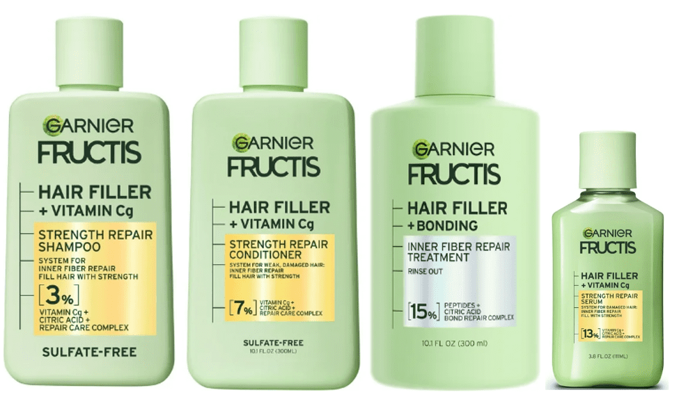 Garnier Fructis Hair Filler Vitamin Strength Repair Hair Regimen Set, 10.1 fl oz