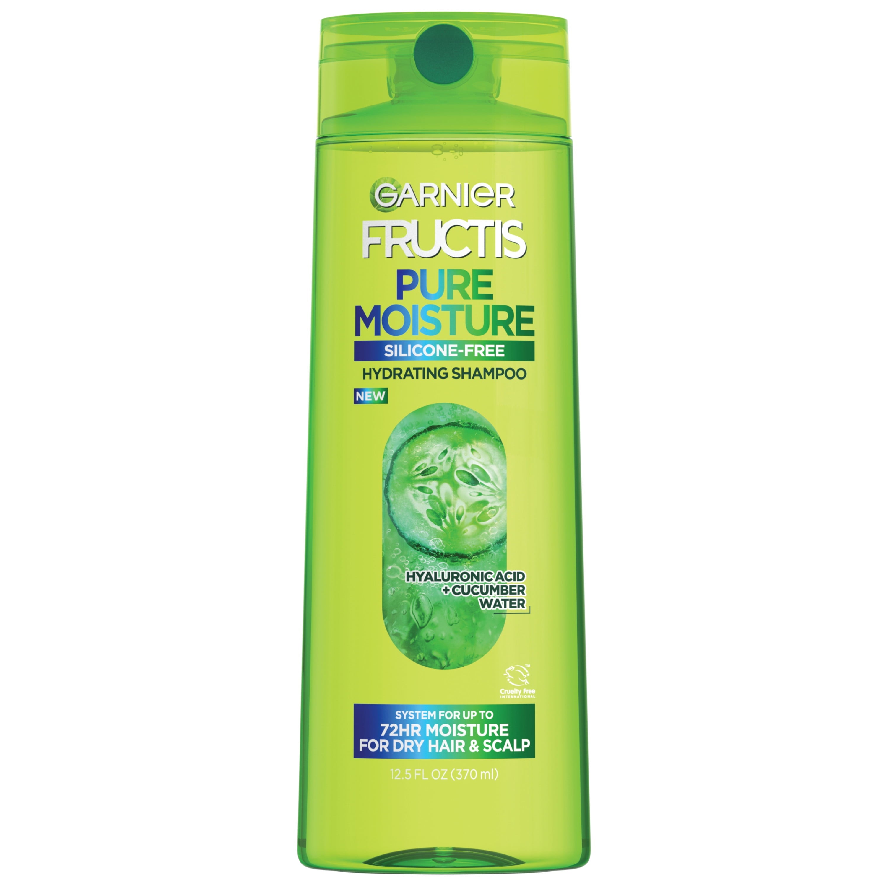 Garnier Fructis Pure Moisture Hydrating Shampoo with Hyaluronic Acid, 12.5 fl oz