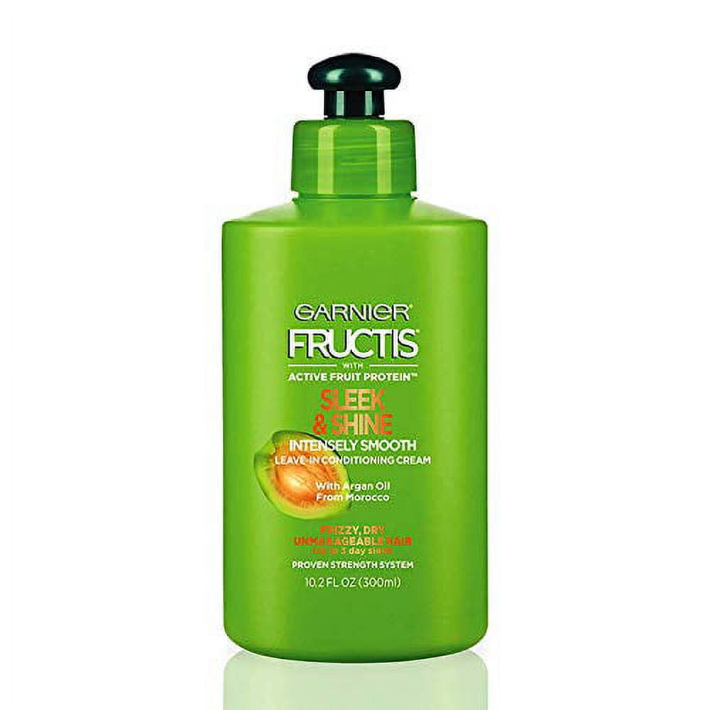 3 Pack - Garnier Fructis Sleek & Shine Intensely Smooth Leave-In Conditioning Cream 10.2 oz