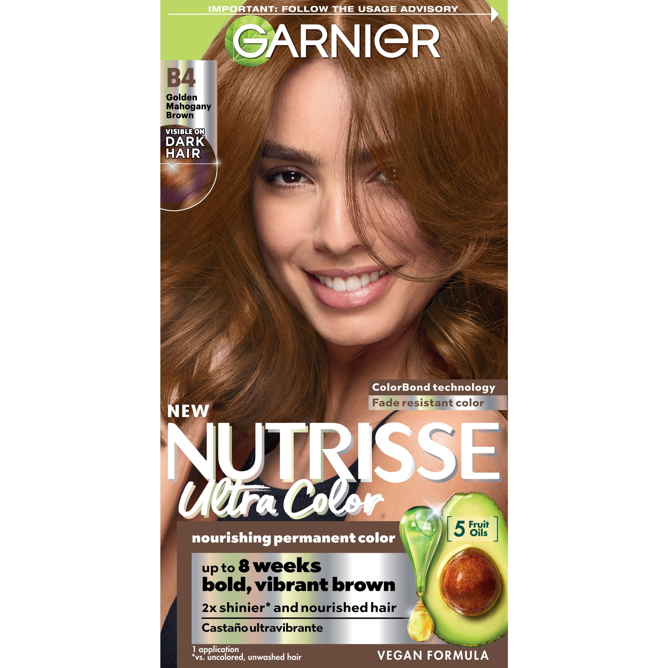 Garnier Nutrisse Nourishing Hair Color Creme, B4 Caramel Chocolate