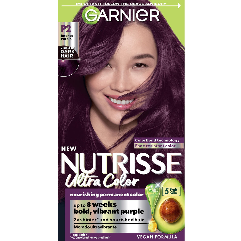 Garnier Nutrisse Nourishing Hair Color Creme, P2 Intense Purple