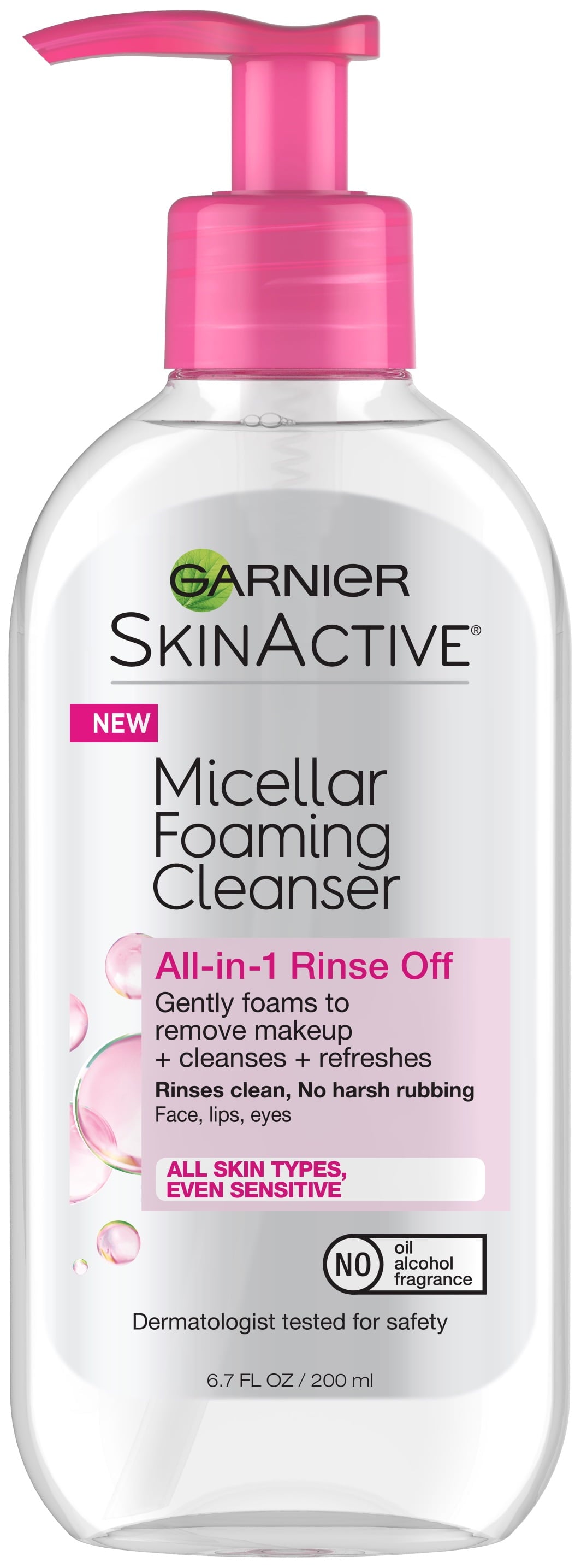 Garnier SkinActive Micellar Foaming Cleanser All in 1 Rinse Off, 6.7 fl oz