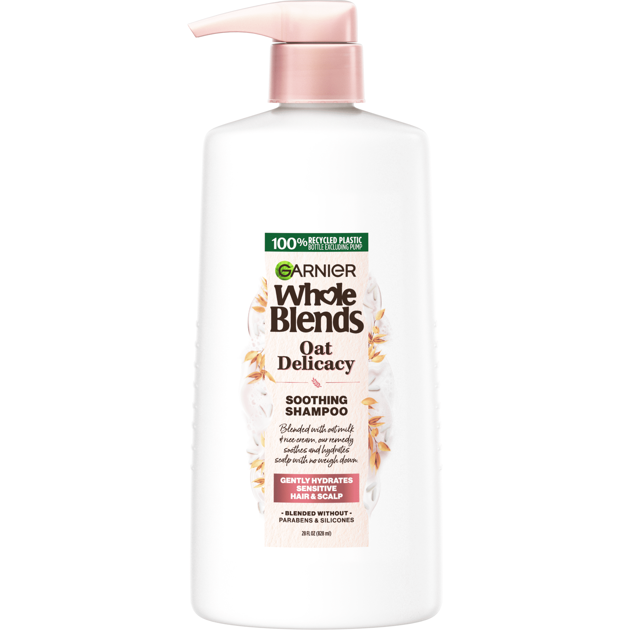 Garnier Whole Blends Gentle Moisturizing Shampoo, Oat Milk, Rice Cream Extract, Dry Hair 28 fl oz