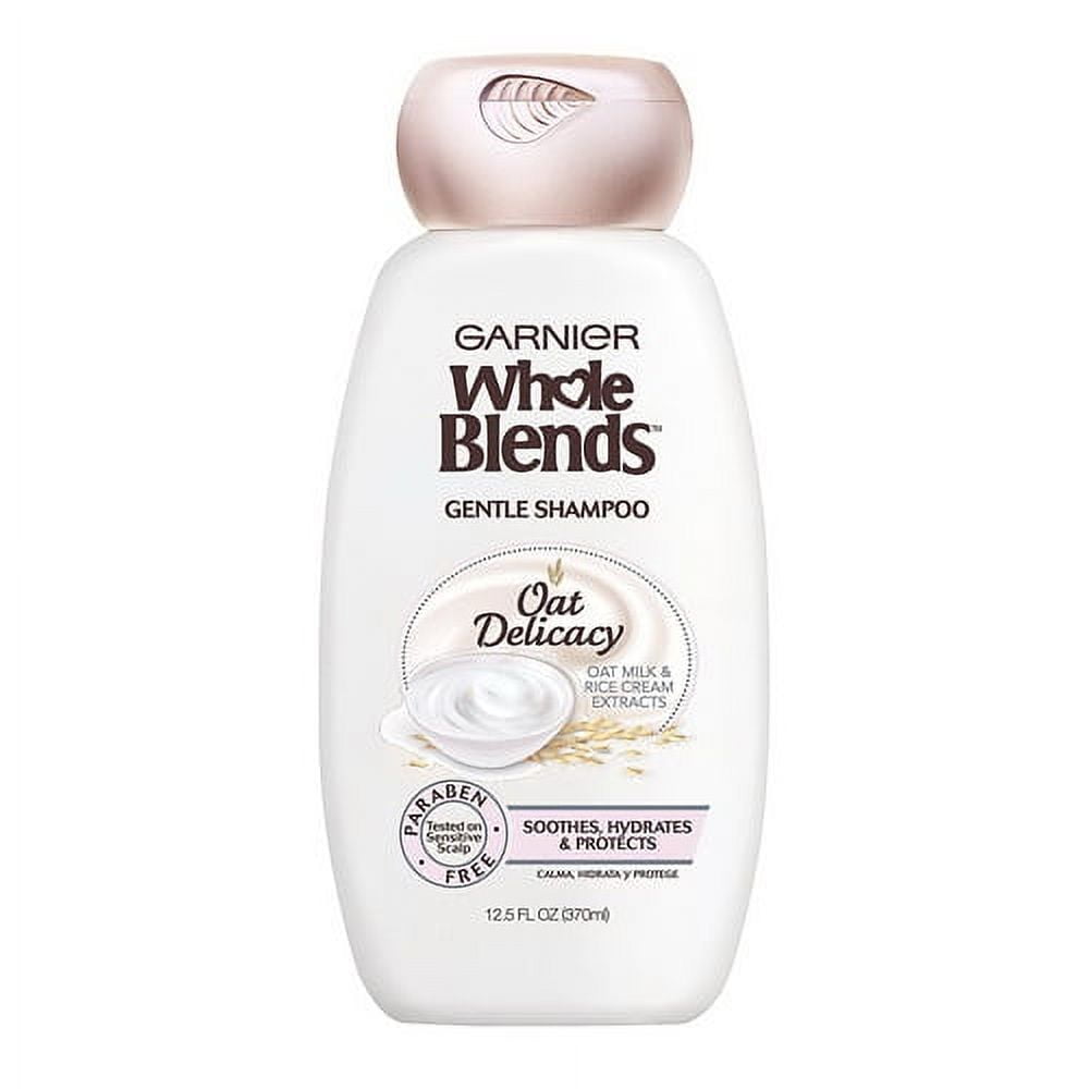 Garnier Whole Blends Gentle Oat Milk & Rich Cream Extracts Shampoo, 12.5 fl oz (2 pack)