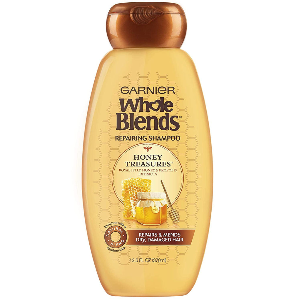 Garnier Whole Blends, Honey Treasures Repairing Shampoo, 12.5 fl oz Pack of 2
