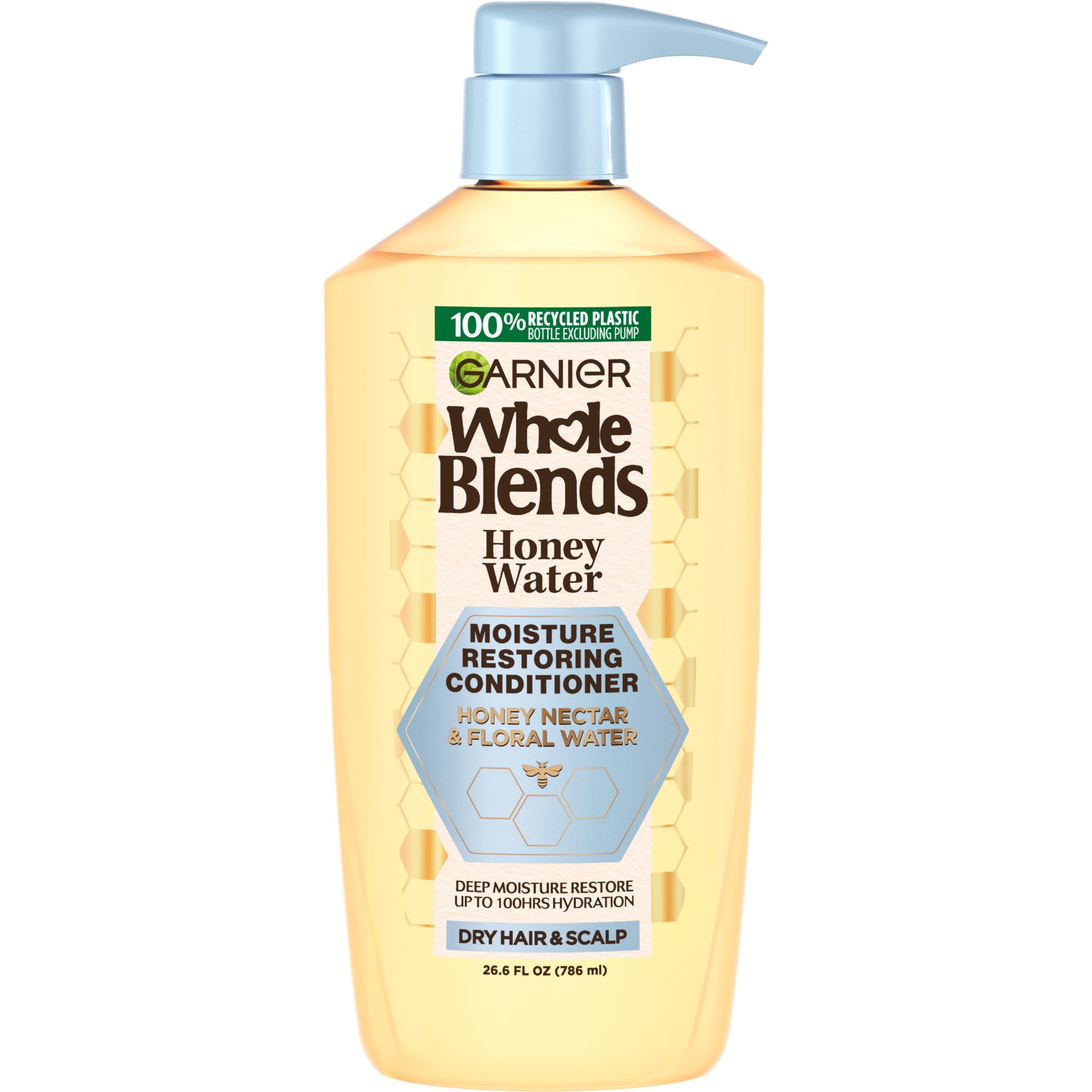 Garnier Whole Blends Honey Water Moisture Restoring Conditioner, Dry Hair, 28 fl oz
