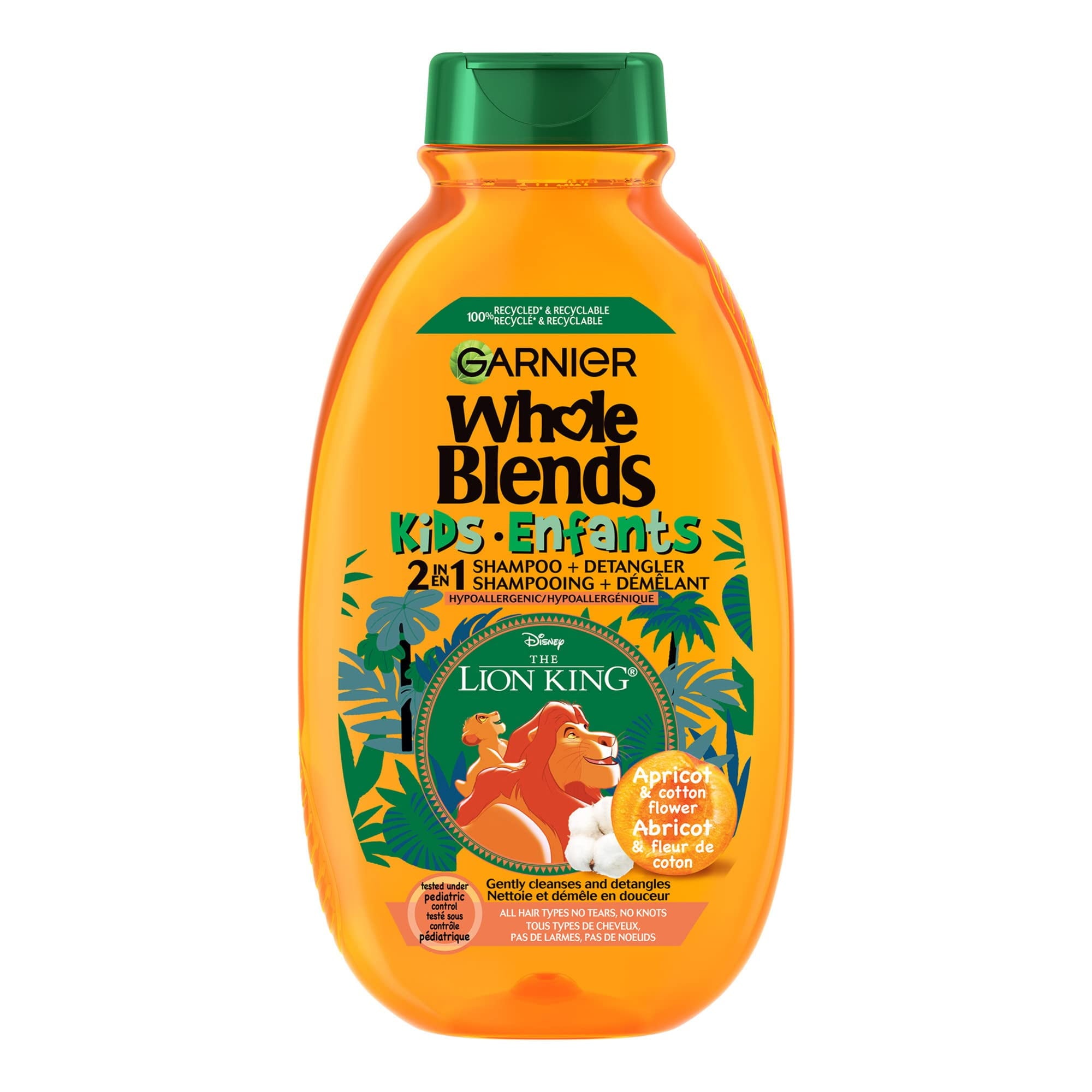 Garnier Whole Blends Kids 2-In1 Shampoo, Apricot And Cotton Flower 250 Ml Packaging May Vary