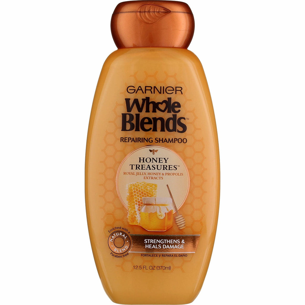 Garnier Whole Blends Repairing Shampoo, Honey Treasures, 12.5 fl oz (3 pack) (Bundle)