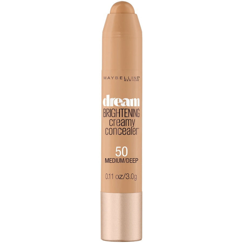 Maybelline Dream Brightening Creamy Concealer, 50 Medium & Deep, 0.11 oz