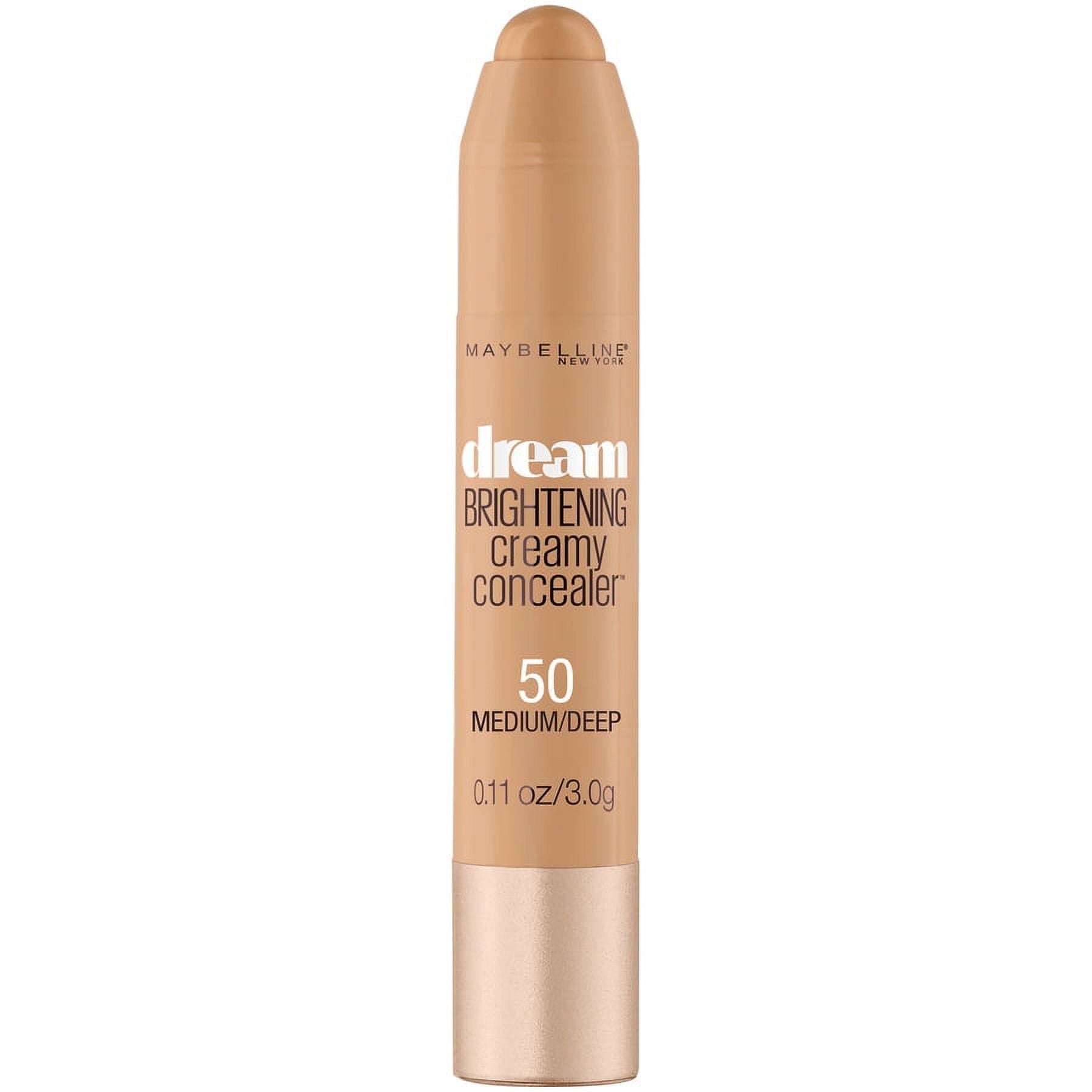 Maybelline Dream Brightening Creamy Concealer, 50 Medium & Deep, 0.11 oz