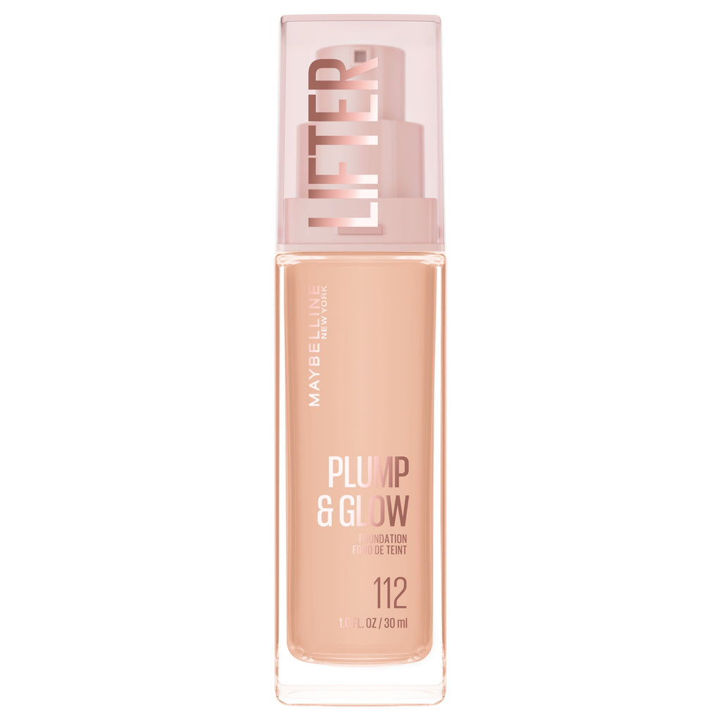Maybelline Lifter Plump & Glow Foundation, Hyaluronic Acid, 112 Neutral, 1 Piece