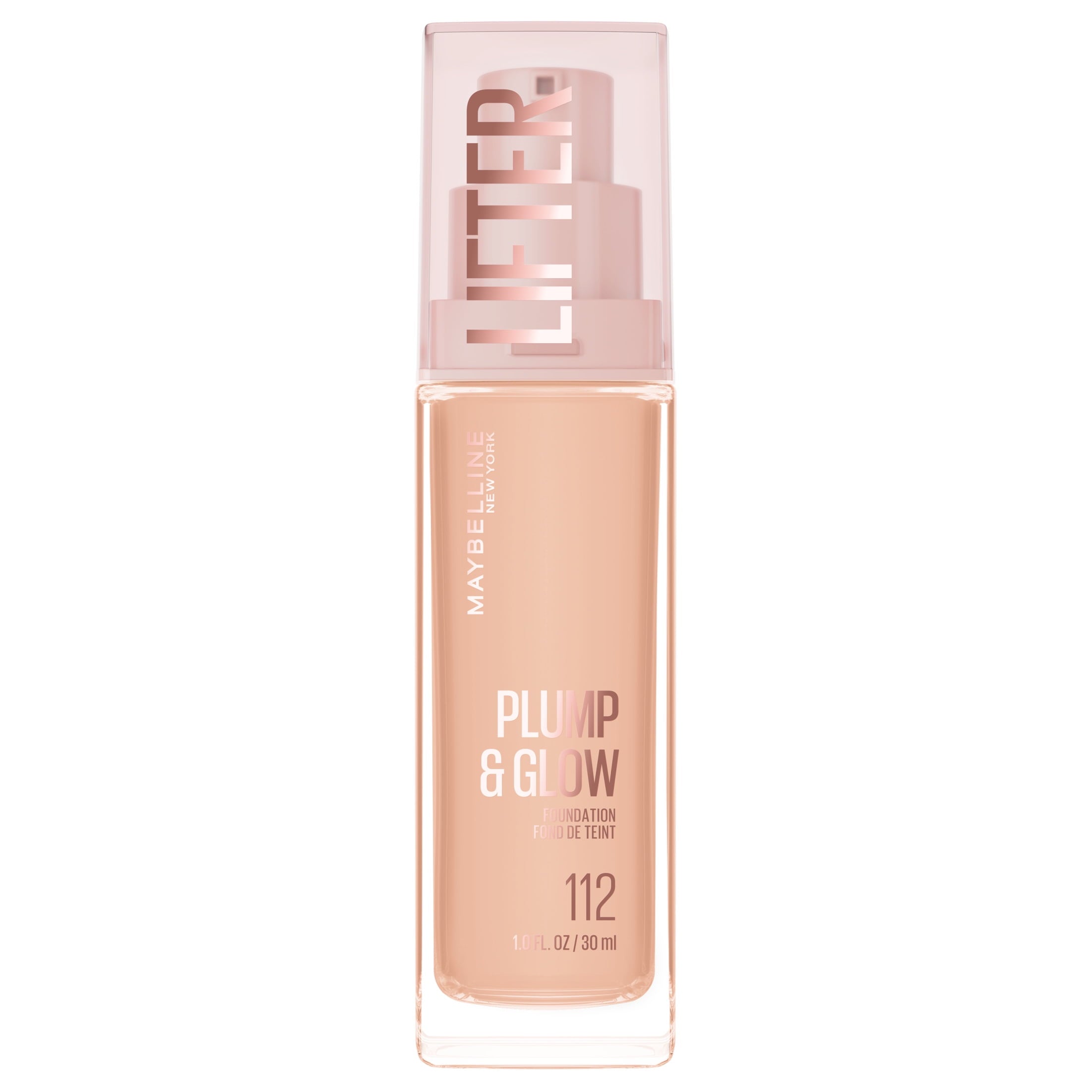 Maybelline Lifter Plump & Glow Foundation, Hyaluronic Acid, 112 Neutral, 1 Piece