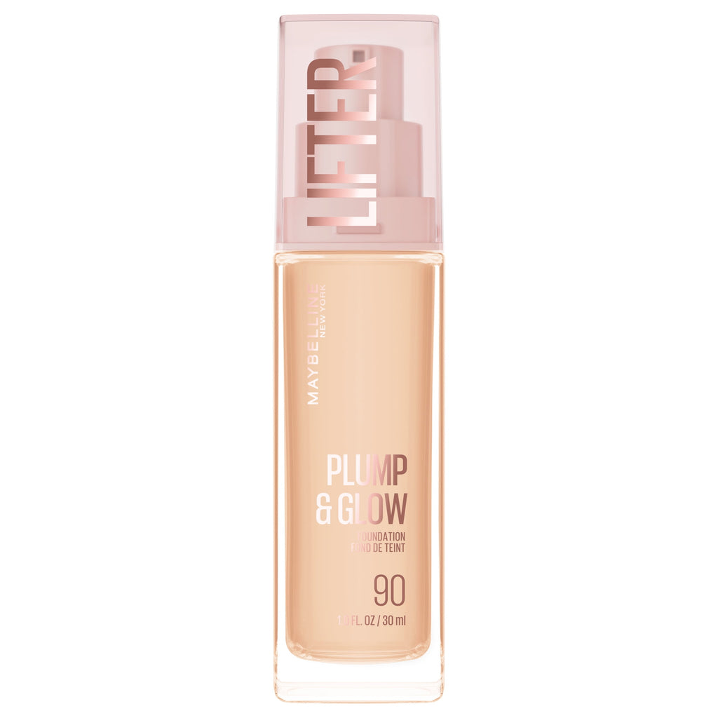 Maybelline Lifter Plump & Glow Foundation, Hyaluronic Acid, 90 Neutral, 1 Piece