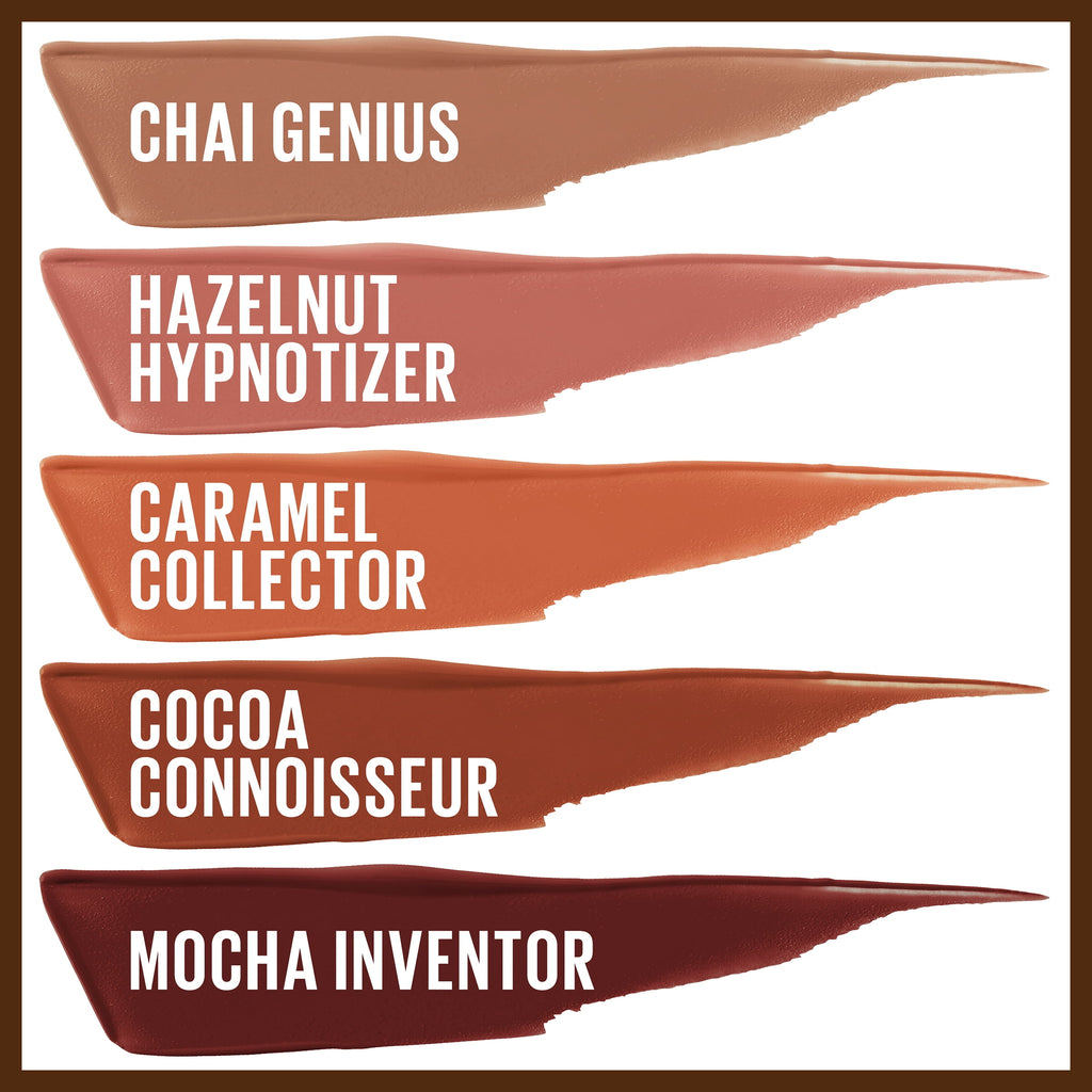 Maybelline SuperStay Matte Ink Liquid Lipstick, Coffee Edition, Cocoa Connoisseur, 0.17 fl. oz.
