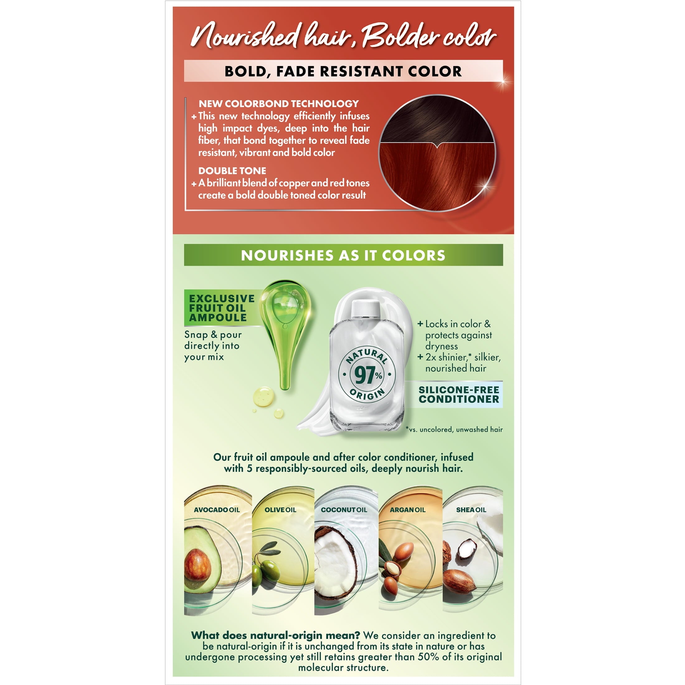 Garnier Nutrisse Ultra Color Bold Permanent Hair Color Kit, RC1 Med Copper Red