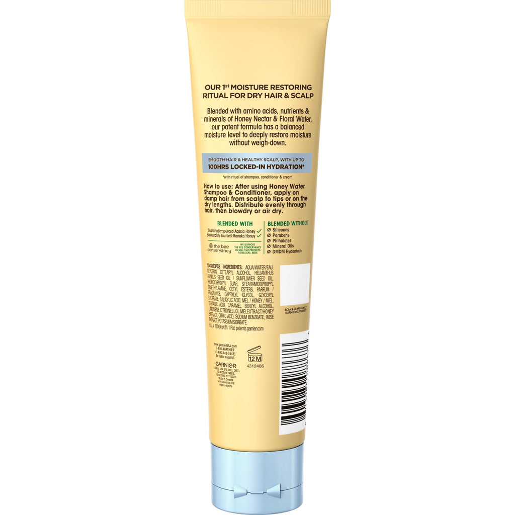 Garnier Whole Blends Honey Water Hair Styling Cream with Moisture Lock for Dry Hair, 5.1 fl oz