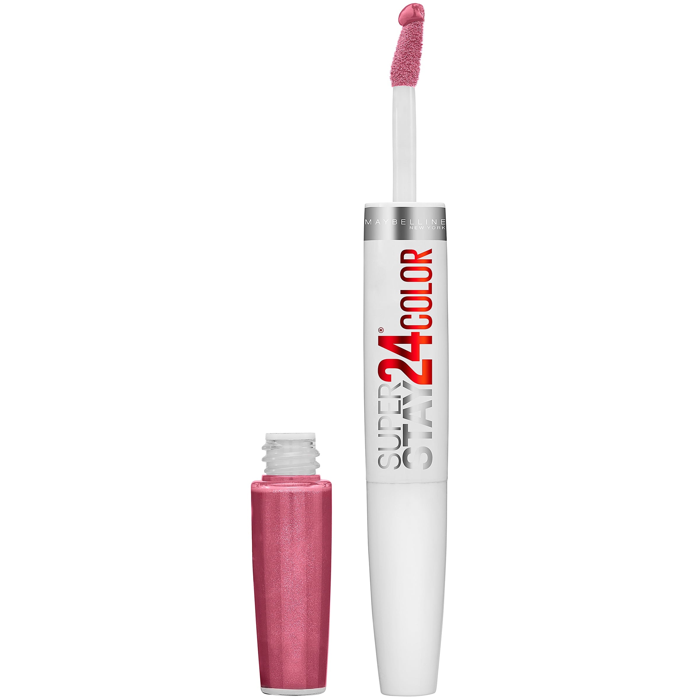 (2 pack) Maybelline Super Stay 24 2-Step Liquid Lipstick Makeup, 055 Perpetual Plum, 1 Kit
