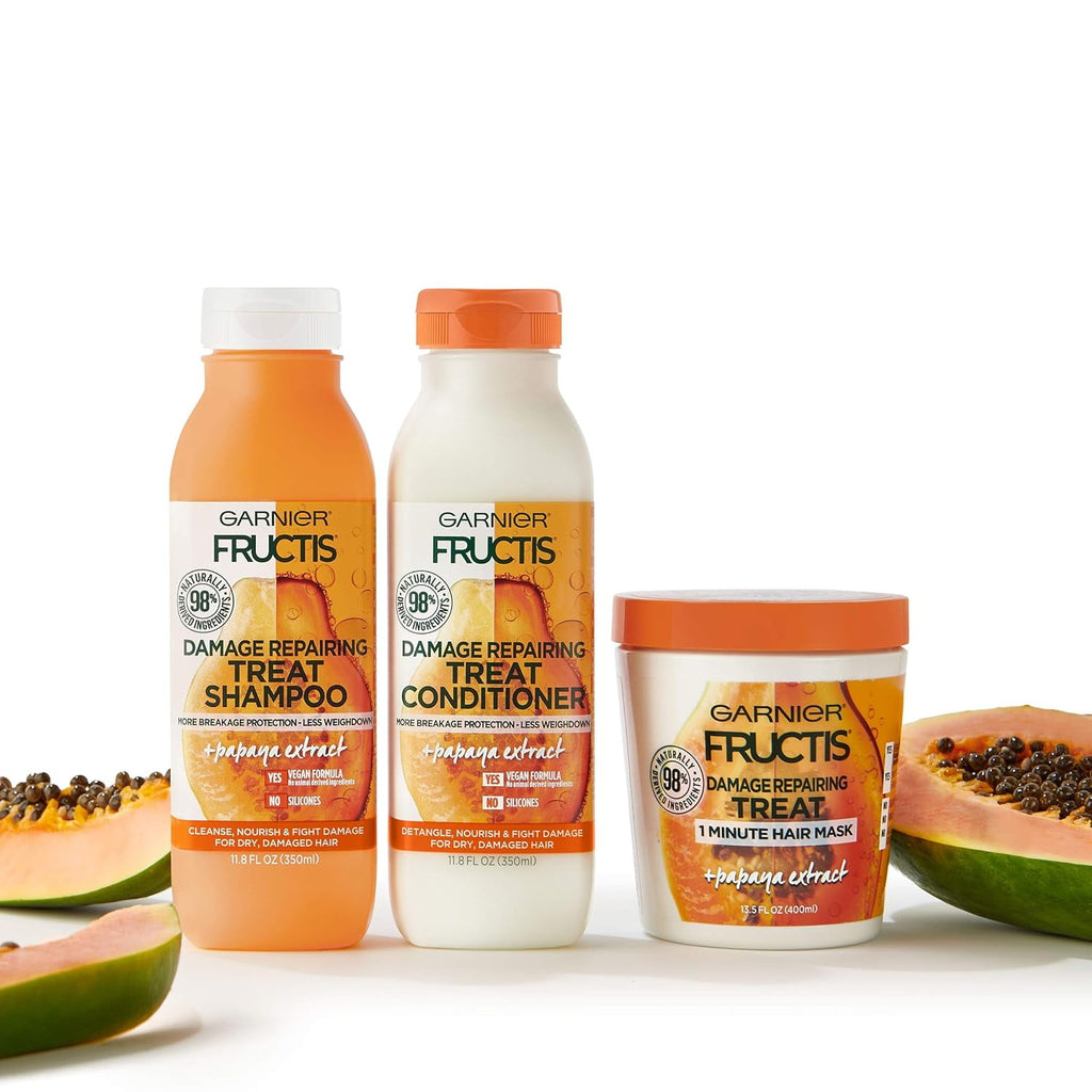 Garnier Fructis Damage Repairing Treat Conditioner with Papaya Extract, 11.8 fl oz