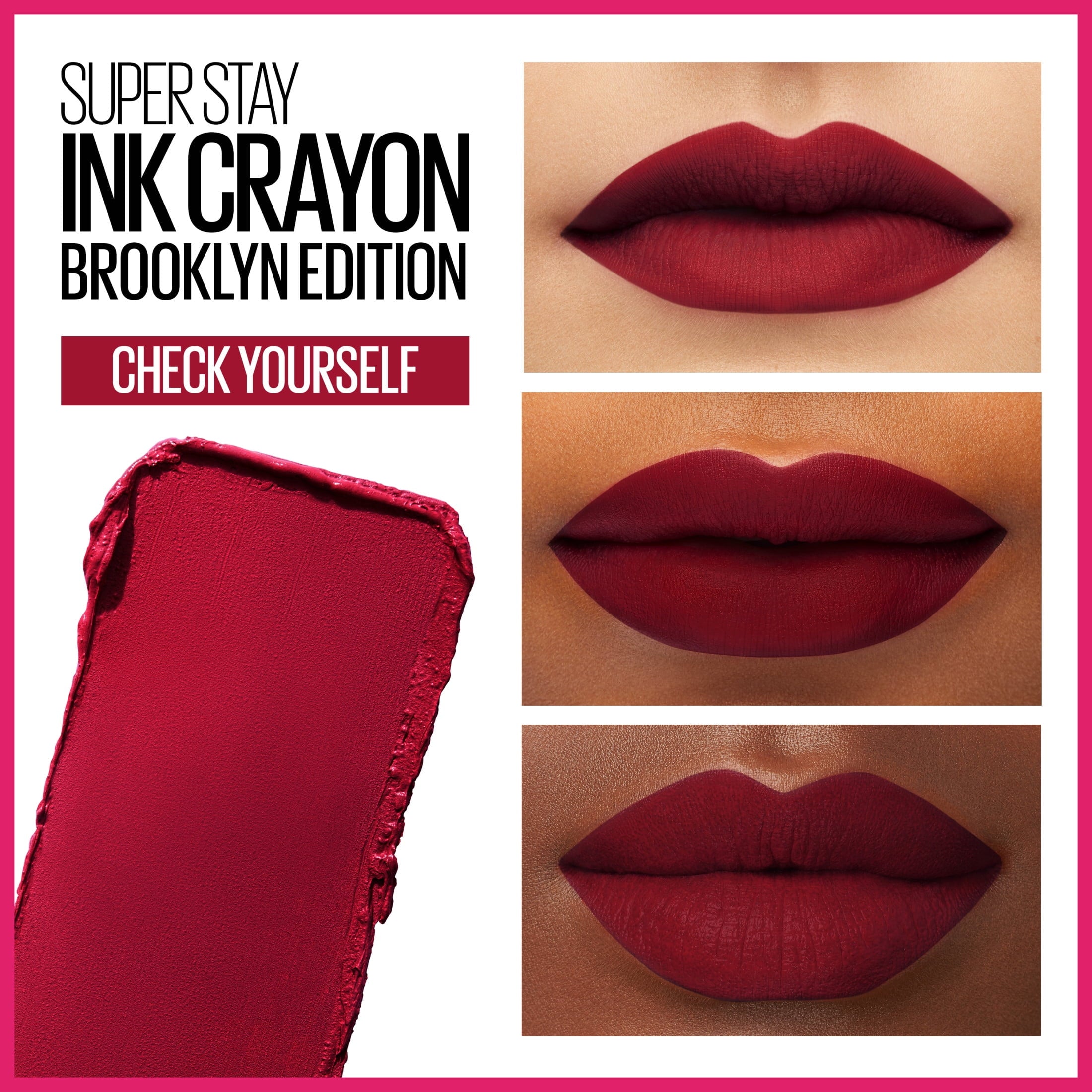 (2 pack) Maybelline Super Stay Ink Crayon Lipstick, Matte Longwear Lipstick, Check Yourself, 0.04 oz.