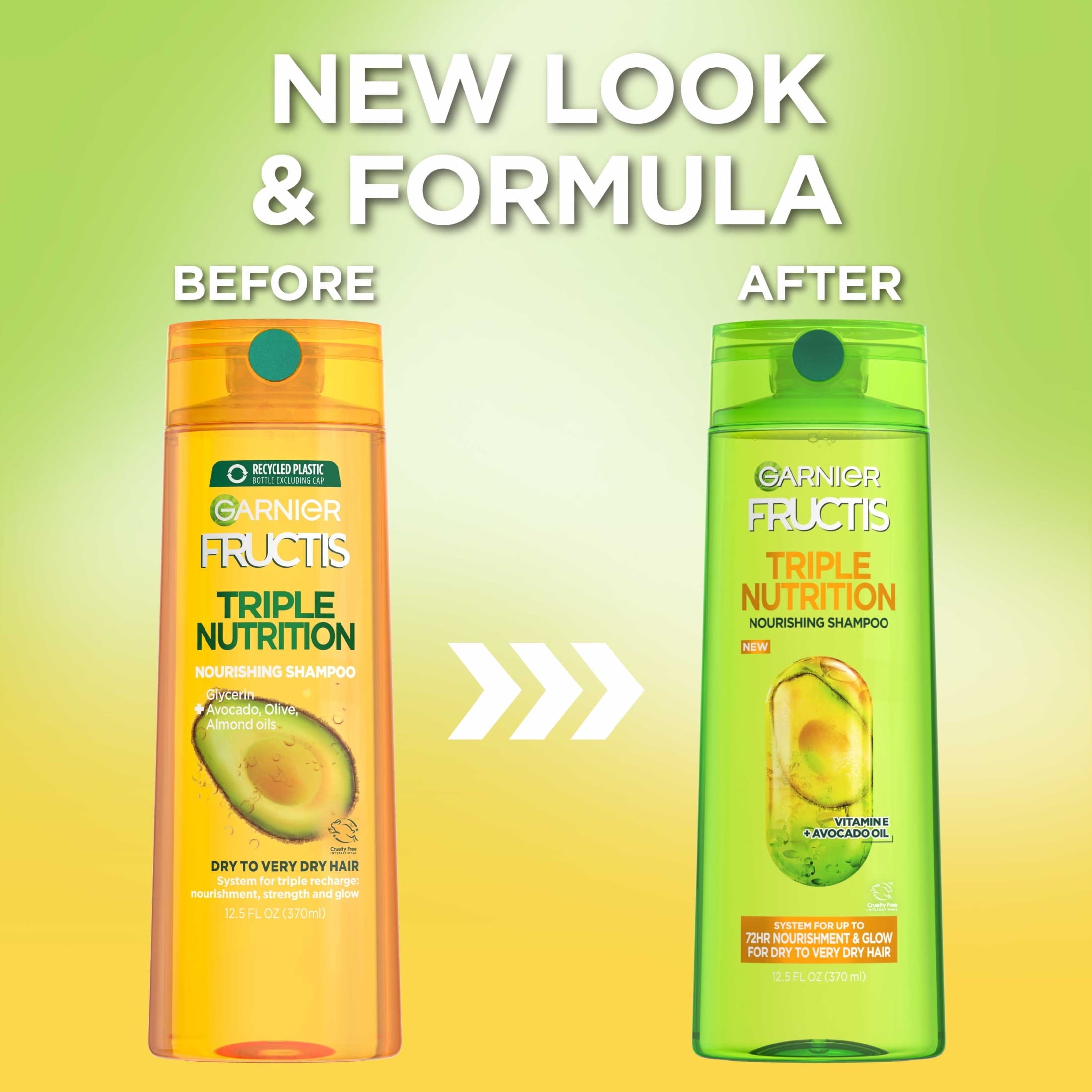 Garnier Fructis Triple Nutrition Shampoo, Dry to Very Dry Hair, 12.5 fl. oz.