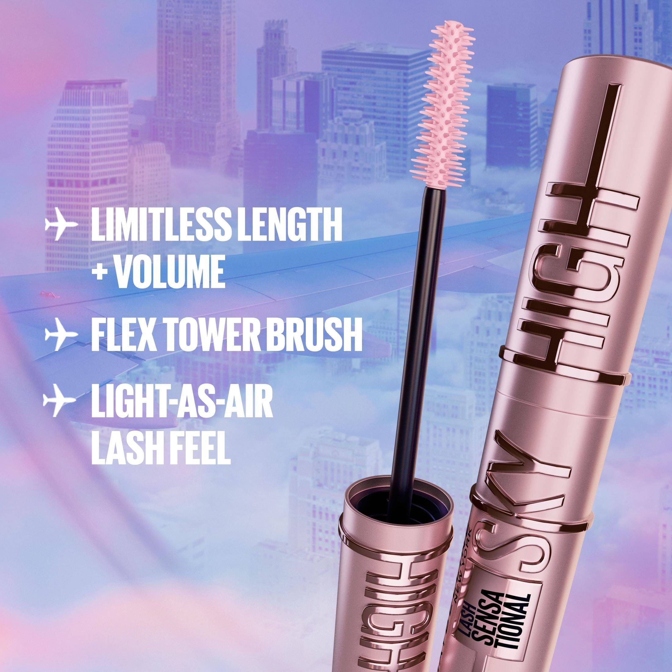 Maybelline Lash Sensational Sky High Washable Mascara, Pink