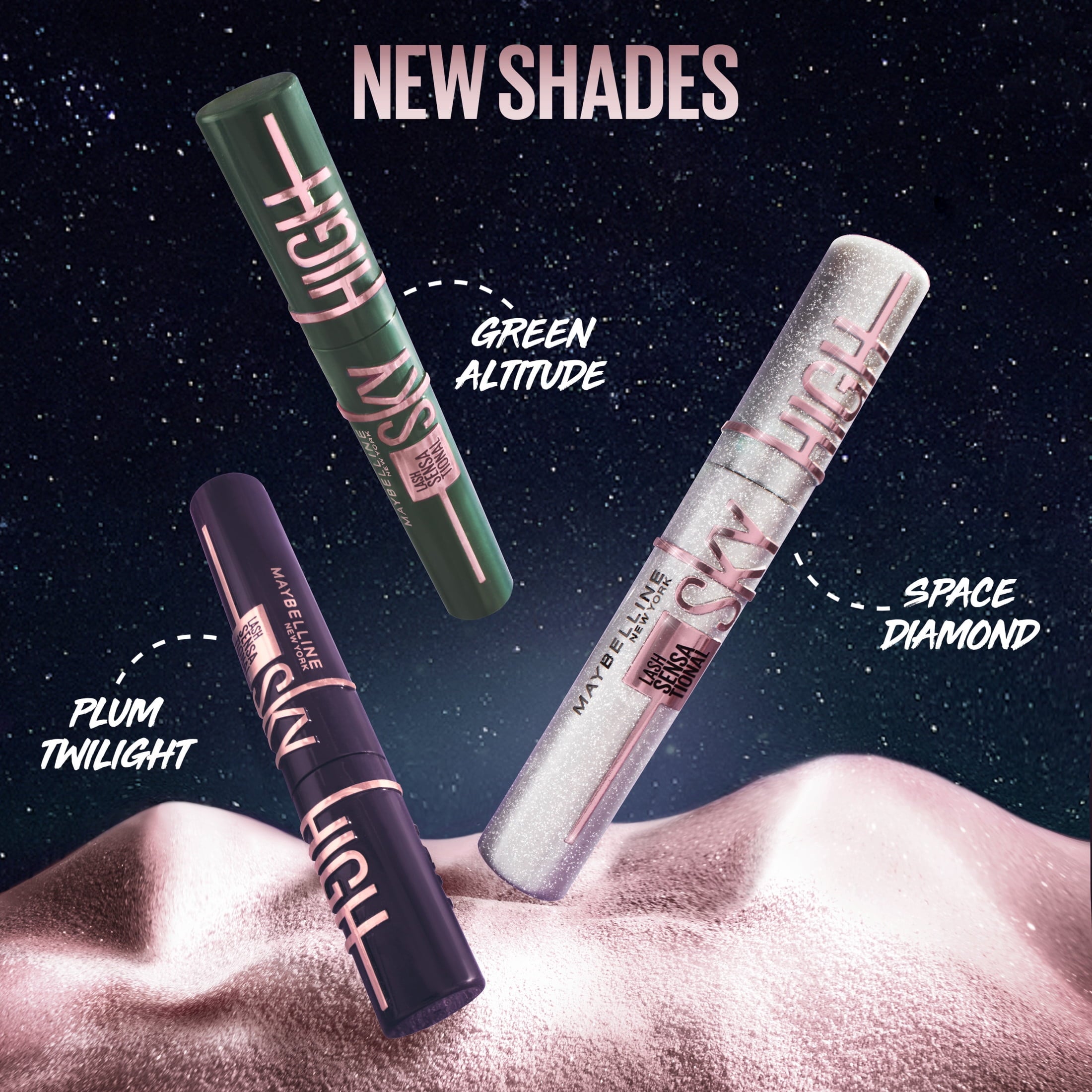 (2 pack) Maybelline Lash Sensational Sky High Washable Mascara, Space Diamond, 0.24 fl oz