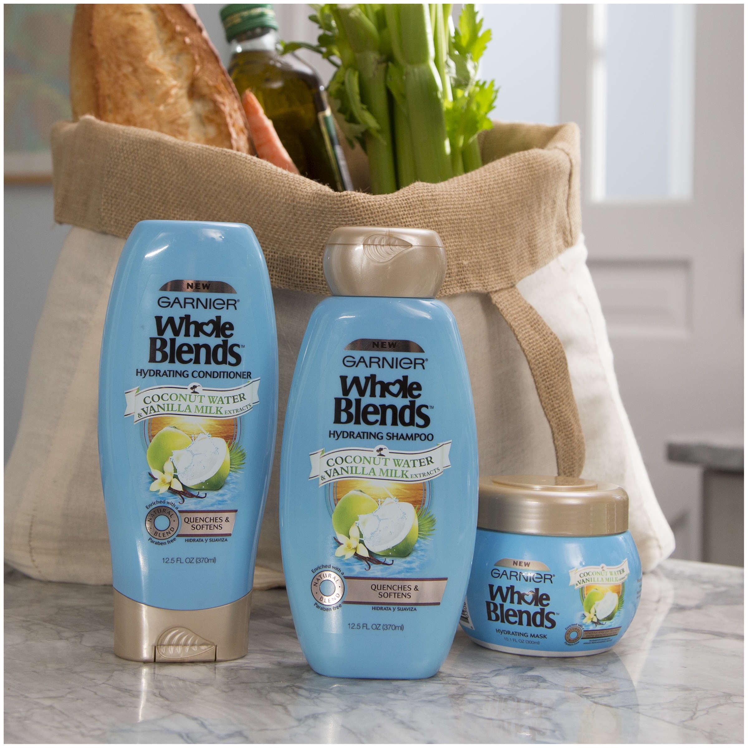 Garnier Whole Blends Conditioner with Coconut Water & Vanilla Milk Extracts 12.5 FL OZ