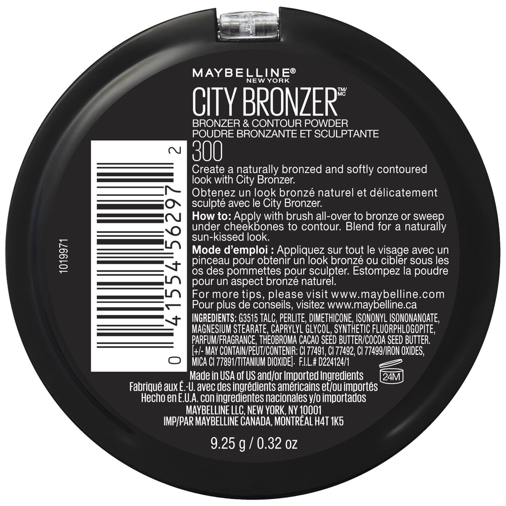 Maybelline City Bronzer Contour Powder Makeup, 300, 0.32 oz