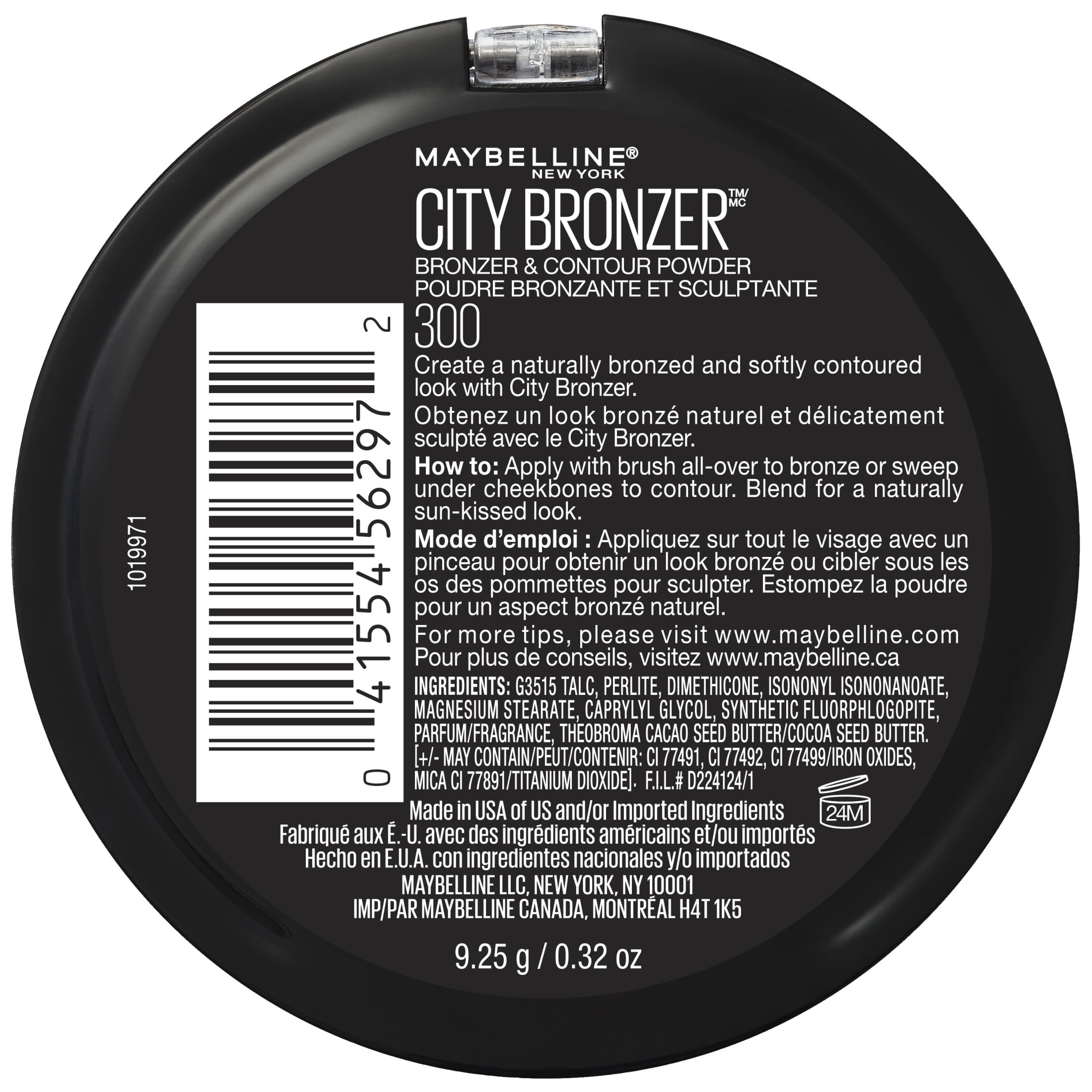 Maybelline City Bronzer Contour Powder Makeup, 300, 0.32 oz
