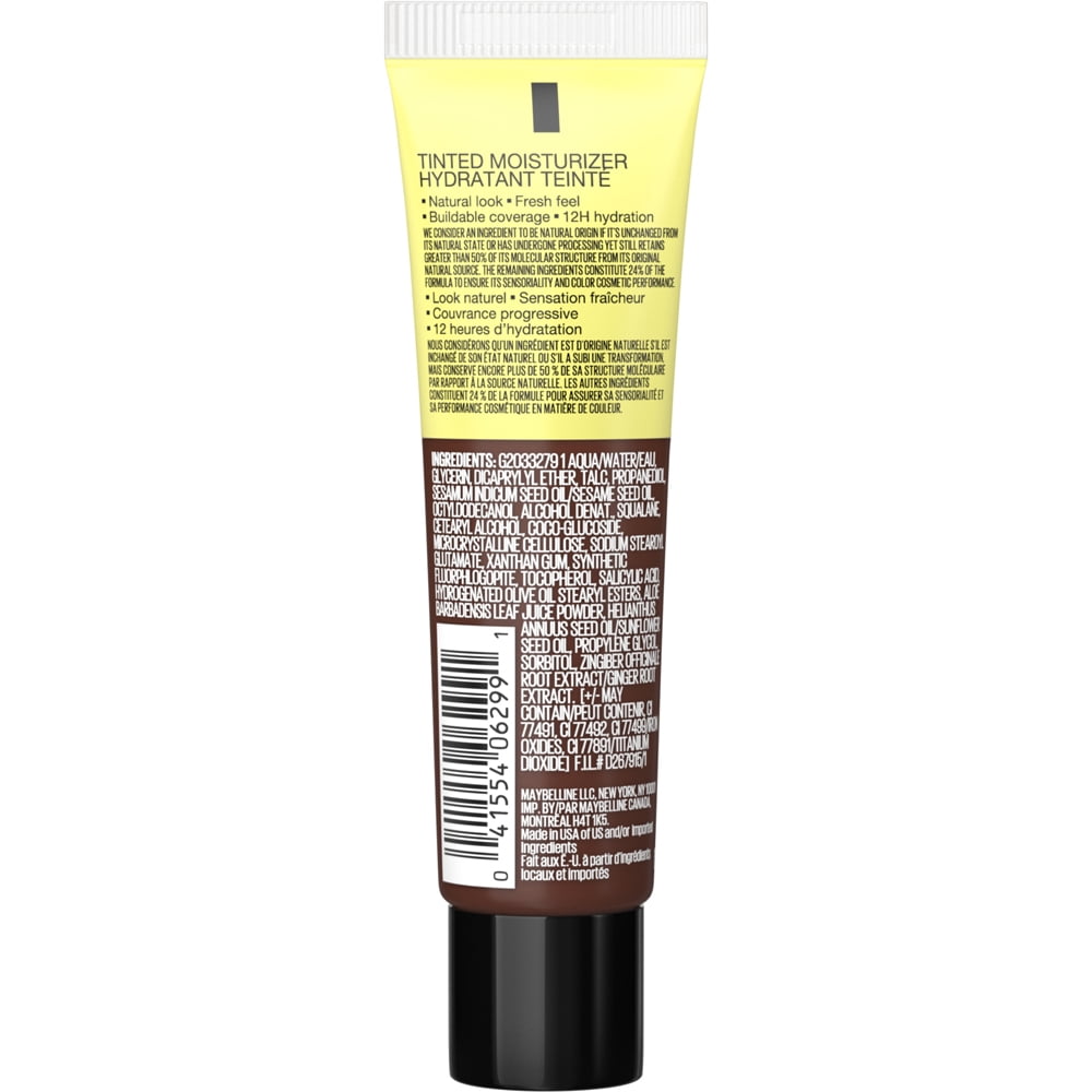 Maybelline Fit Me Tinted Moisturizer, Natural Coverage, Face Makeup, 375, 1 oza