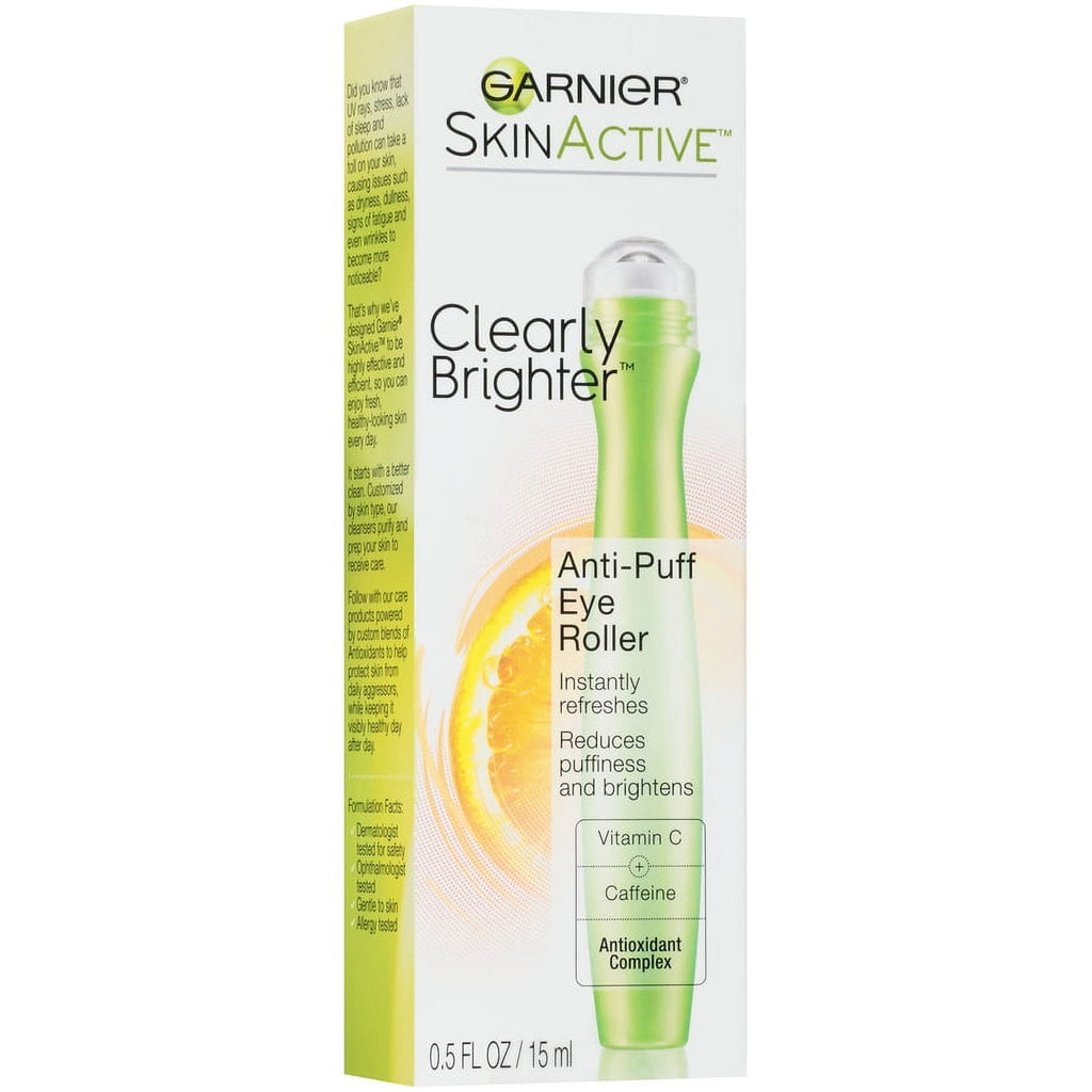 Garnier SkinActive Clearly Brighter Anti Puff Eye Roller, 0.5 fl oz