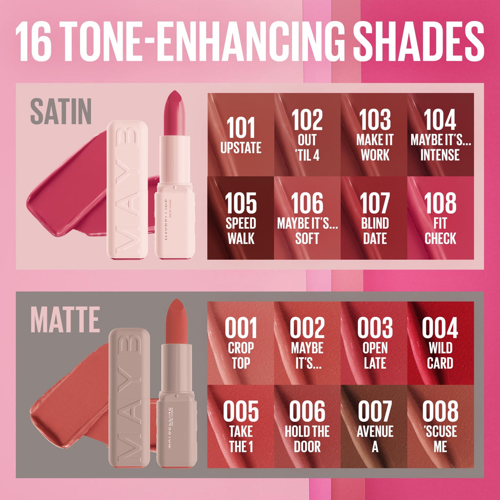 Maybelline Serum Lipstick, Satin Finish, Oil-Blend and Hyaluronic Acid, 101 Upstate, 0.12 oz