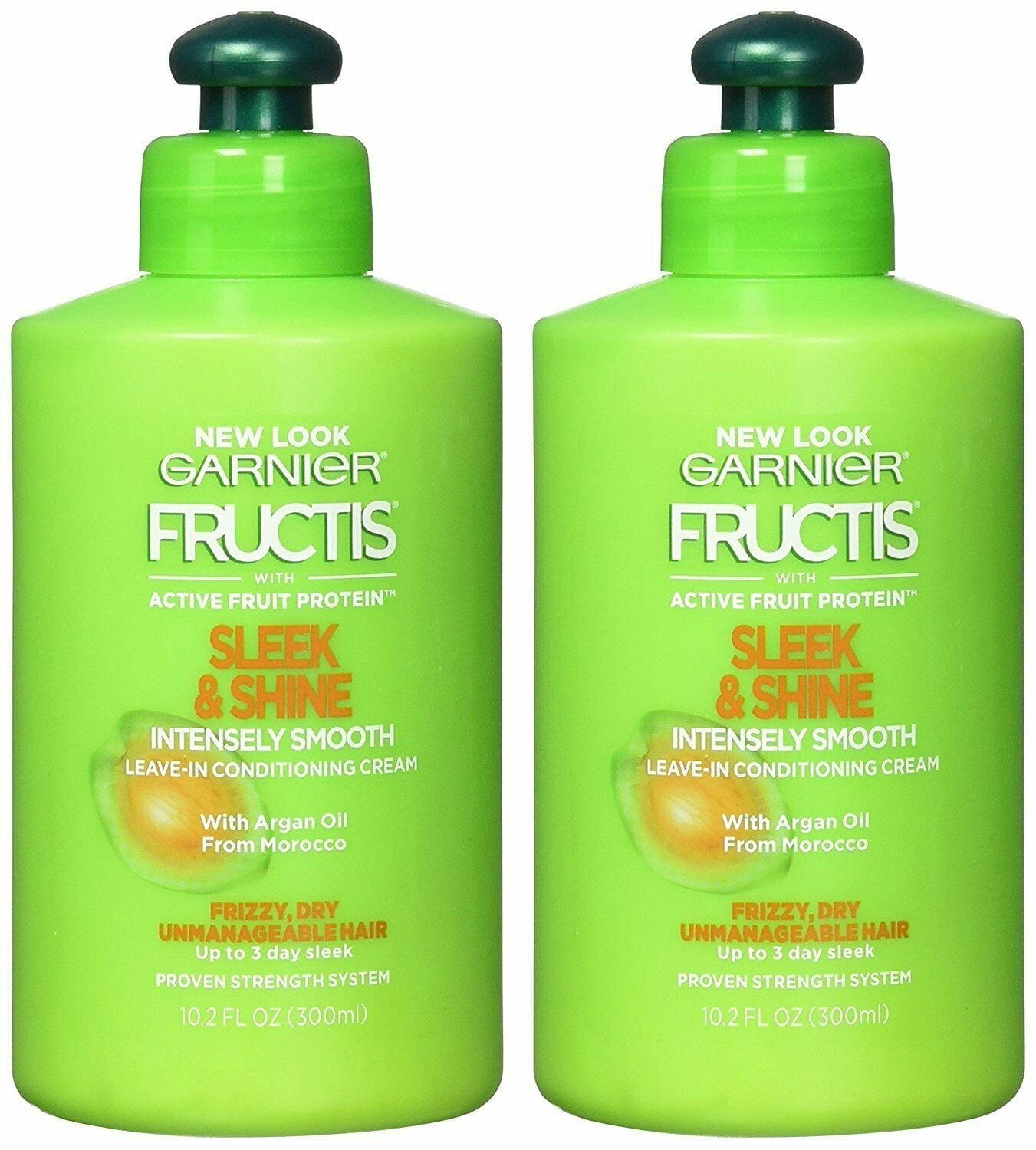 3 Pack - Garnier Fructis Sleek & Shine Intensely Smooth Leave-In Conditioning Cream 10.2 oz
