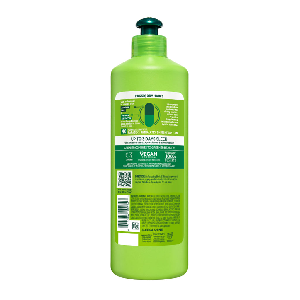 (2 pack) Garnier Fructis Sleek Leave-In Hair Conditioner XL, 16.9 fl oz
