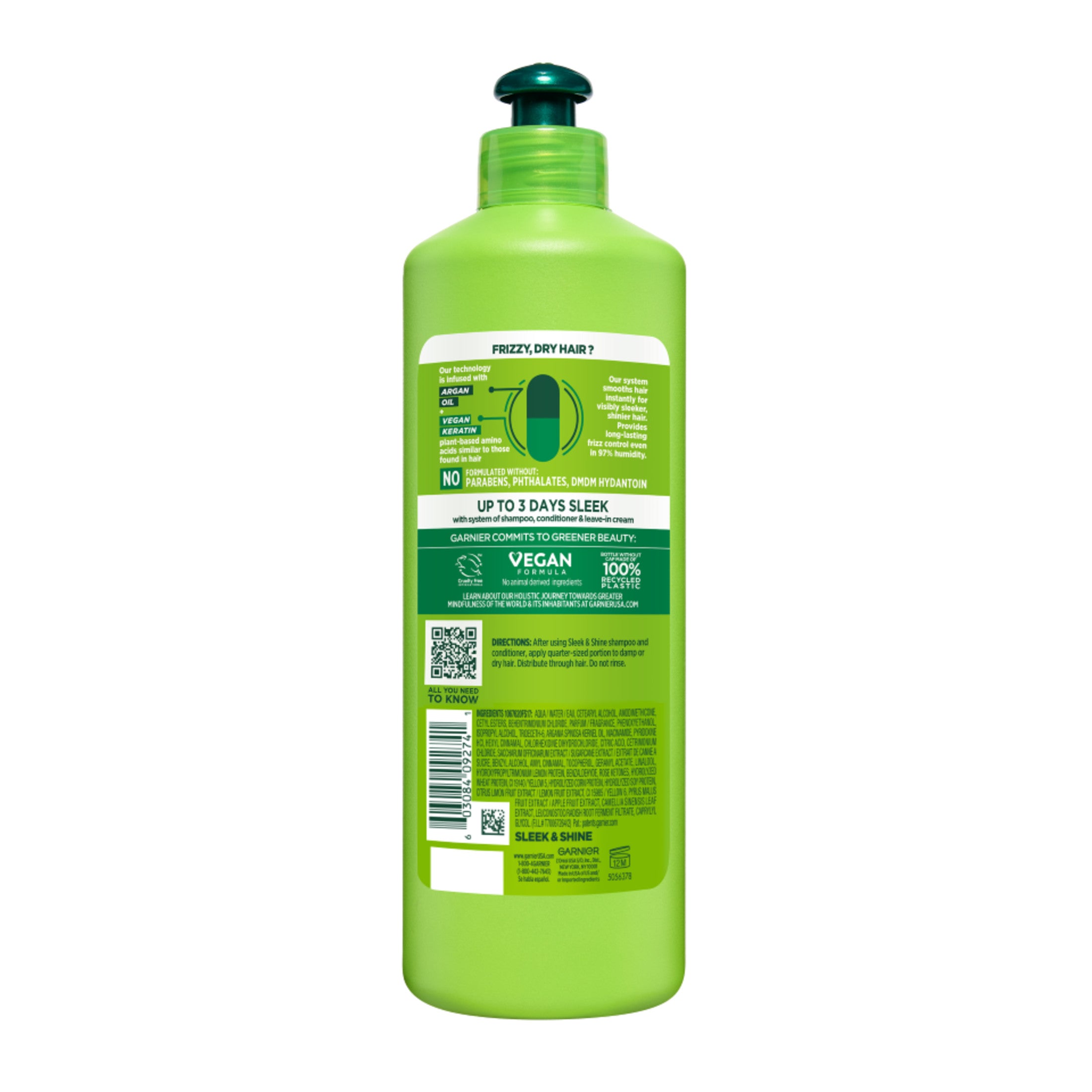 (2 pack) Garnier Fructis Sleek Leave-In Hair Conditioner XL, 16.9 fl oz
