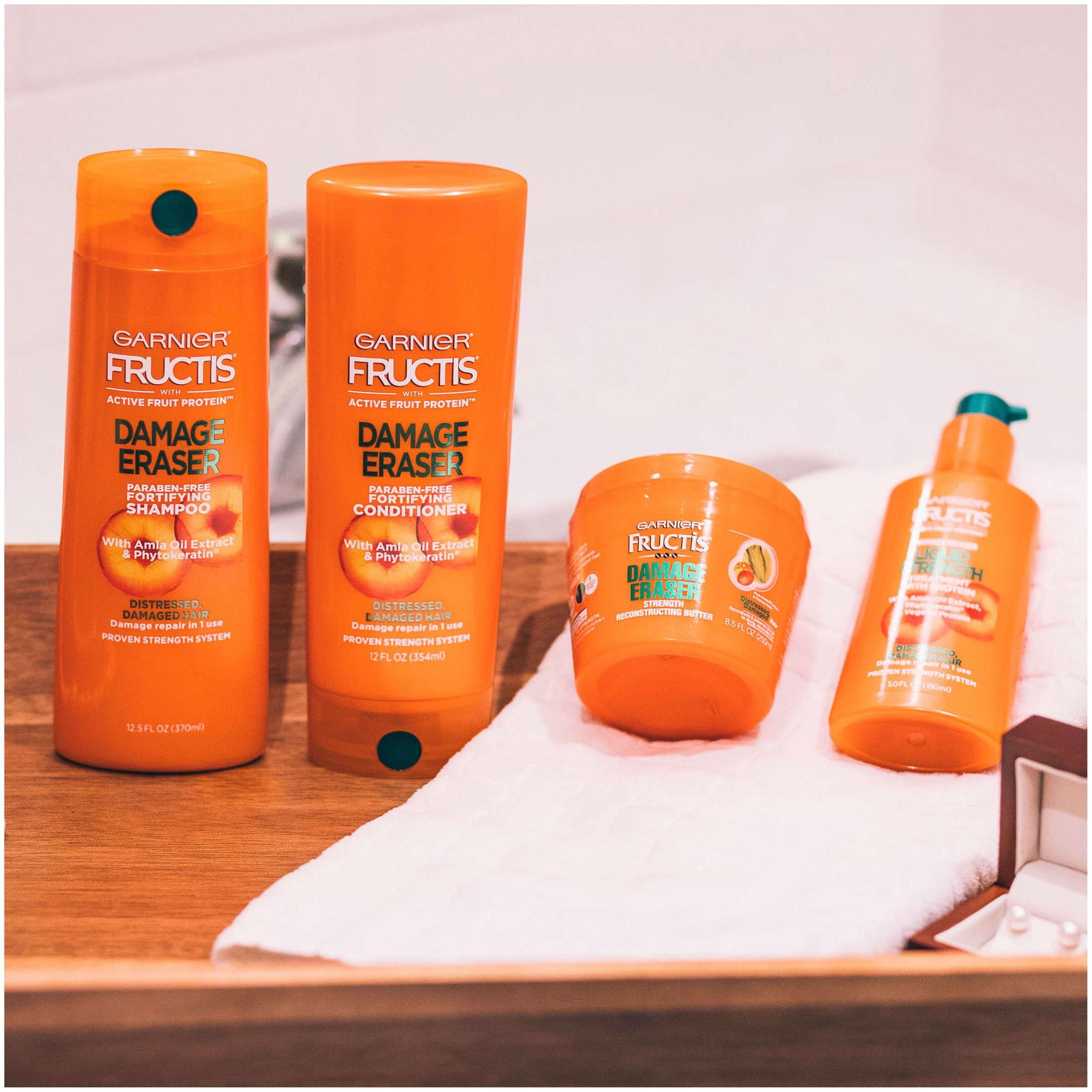 Garnier Fructis Damage Eraser Color Protection Conditioner with Fruit Protein, 21 fl oz