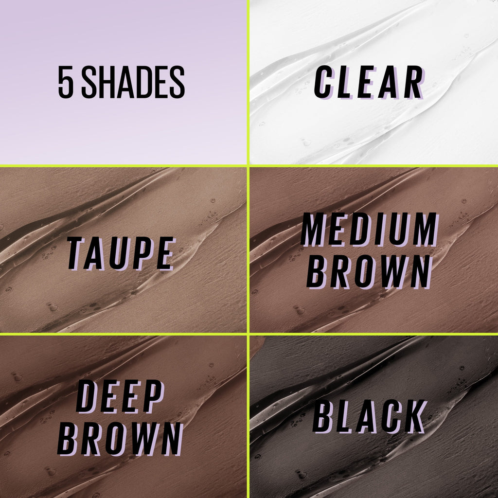 Maybelline Super Lock Brow Glue Tinted Waterproof Eyebrow Gel, Black, 0.23 fl oz