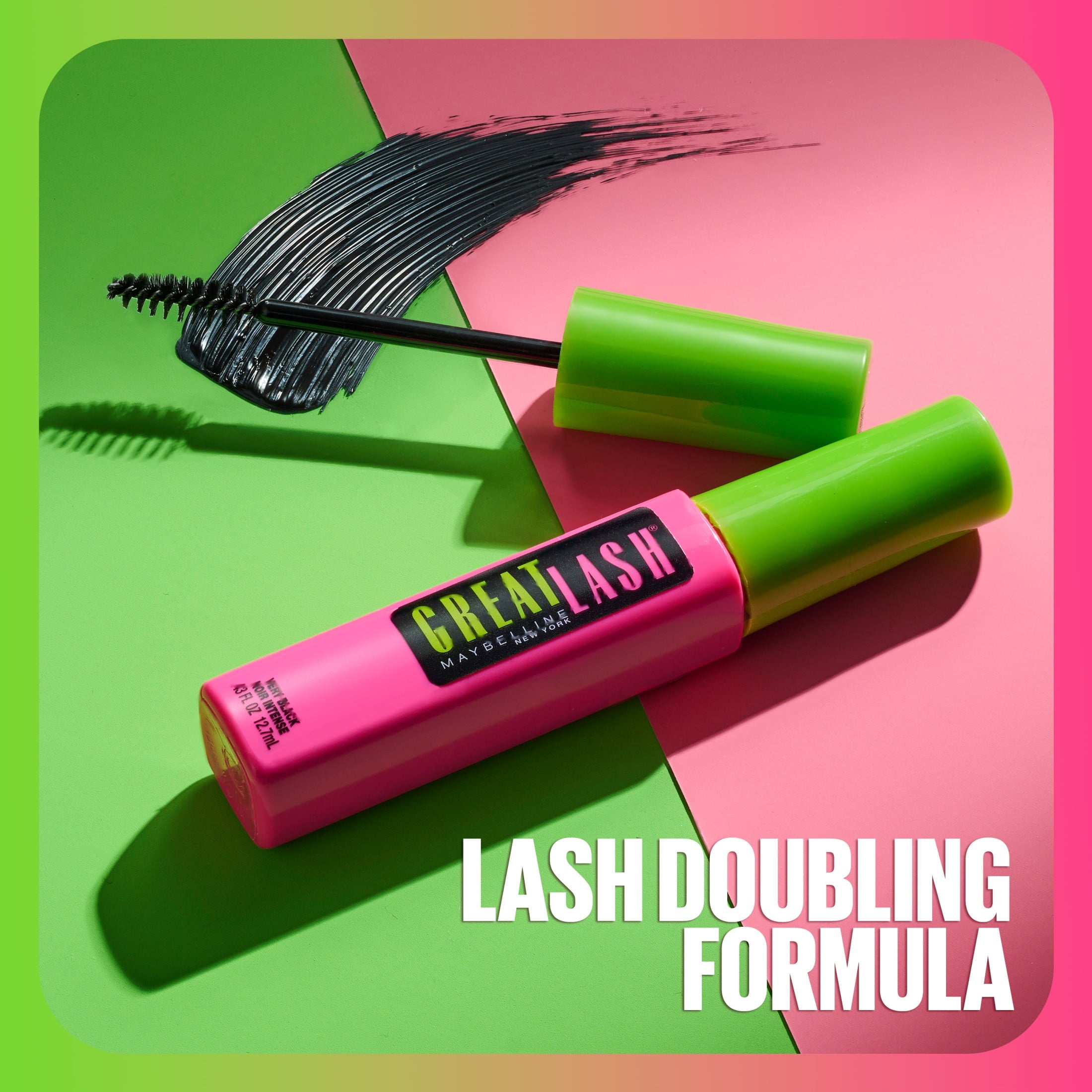 Maybelline Great Lash Washable Mascara, Very Black, 2 Count