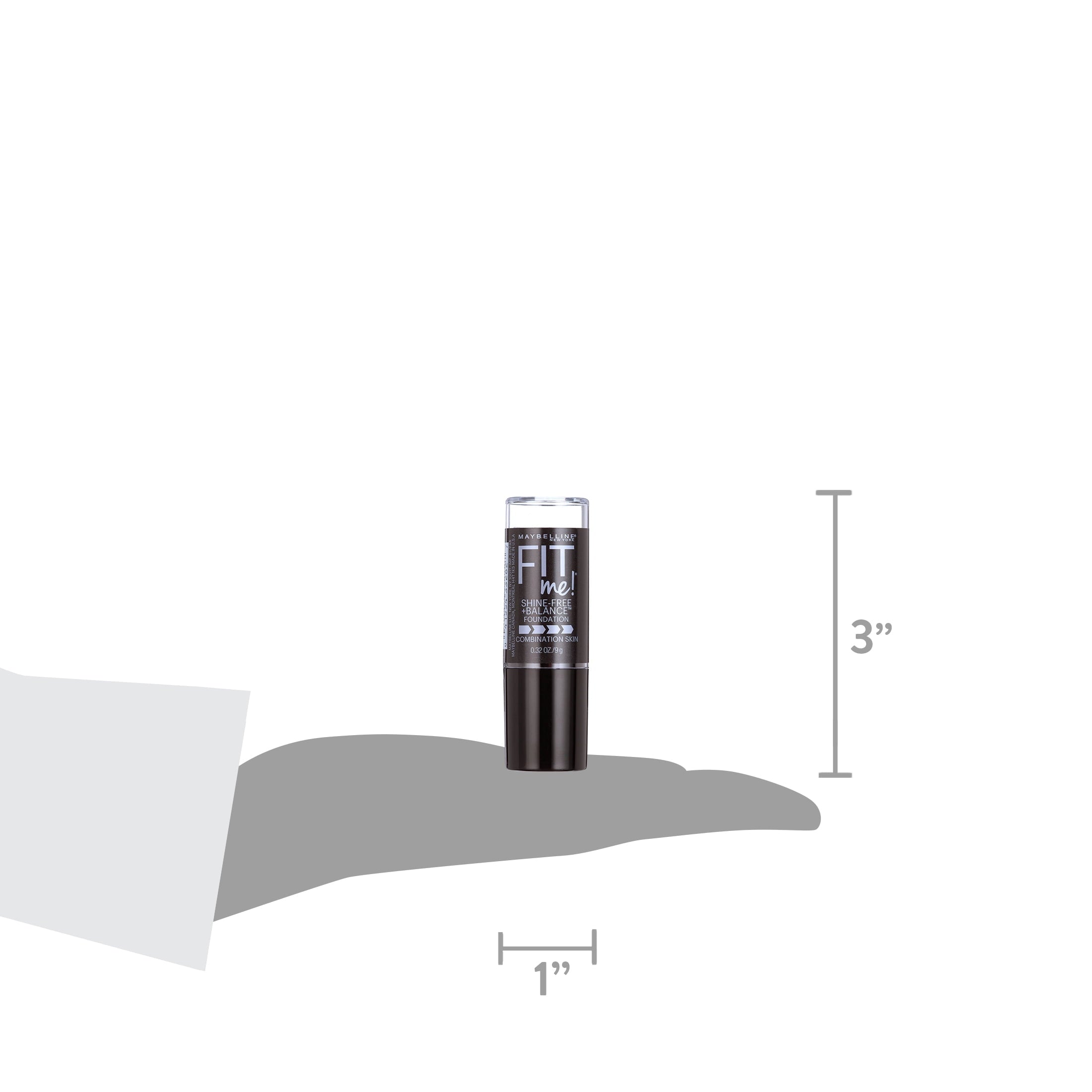 Maybelline Fit Me Matte + Poreless Shine-Free Stick Foundation Makeup, 110 Porcelain, 0.32 oz