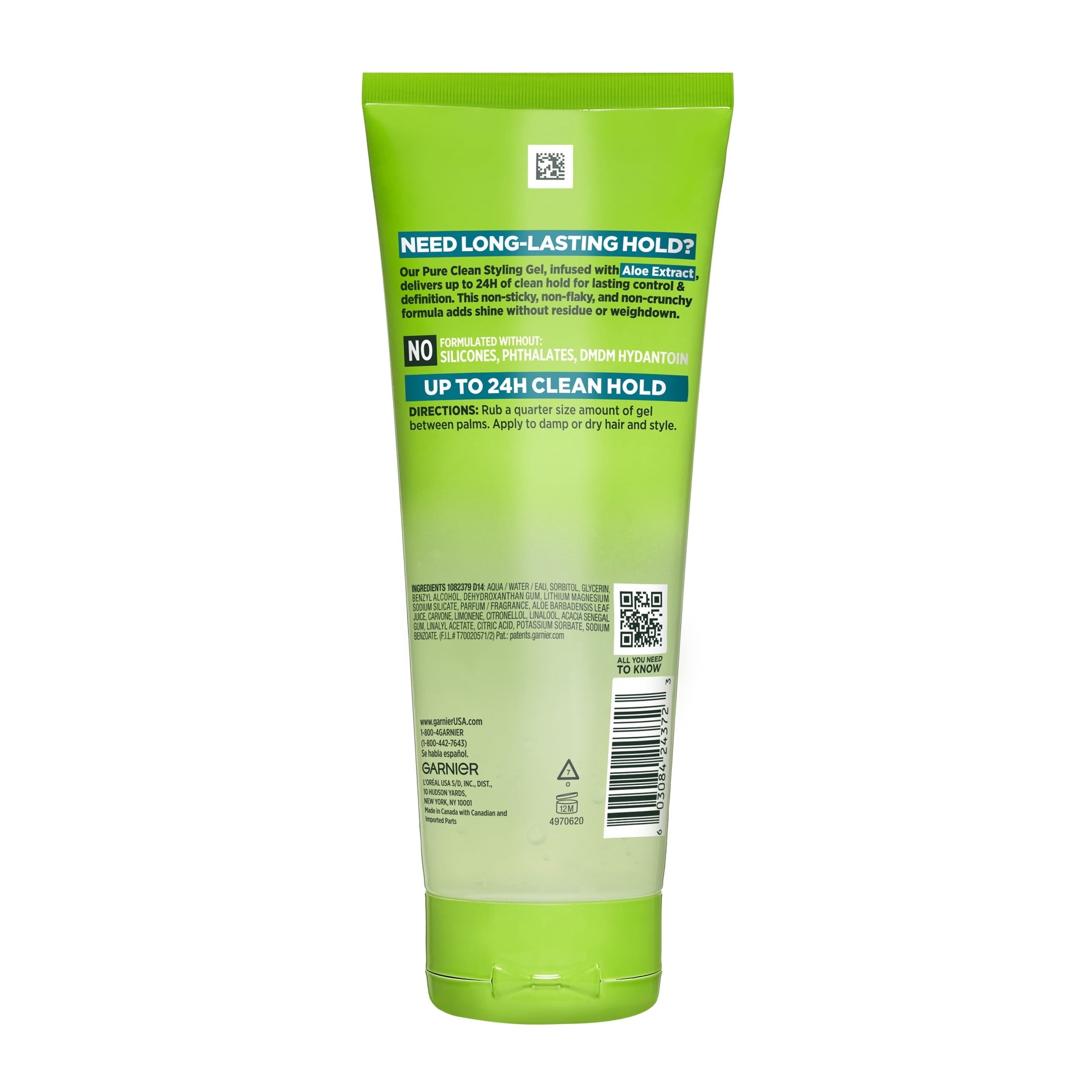 (3 pack) Garnier Fructis Style Pure Clean Styling Hair Gel, 6.8 fl. oz.