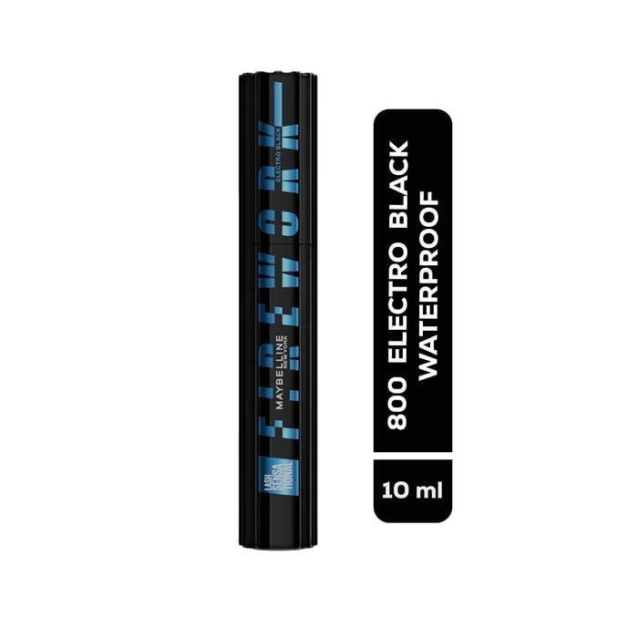 Maybelline Lash Sensational Firework Waterproof Mascara Makeup, Electro Black, 0.29 fl oz
