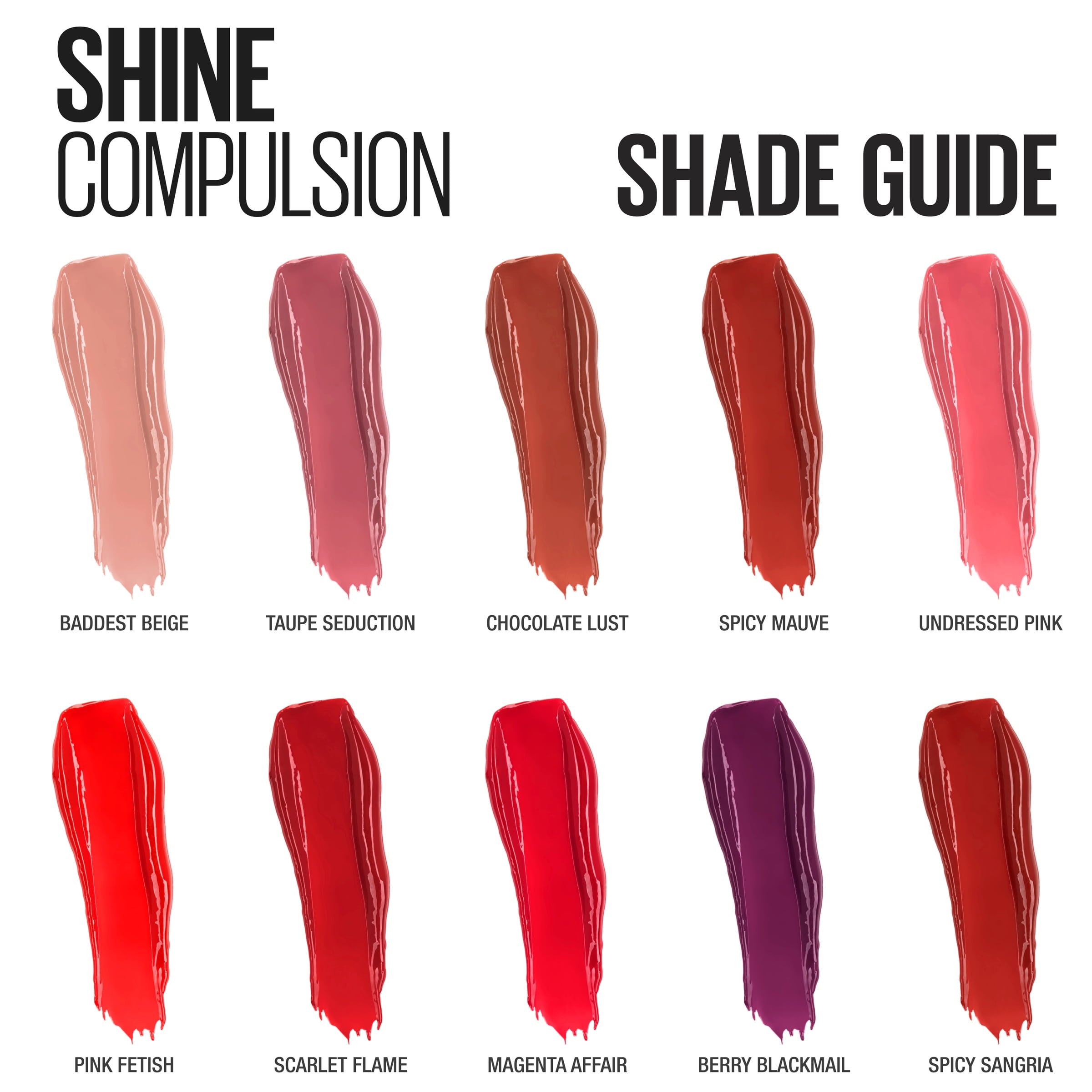 Maybelline Color Sensational Shine Compulsion Lipstick Makeup, Spicy Mauve