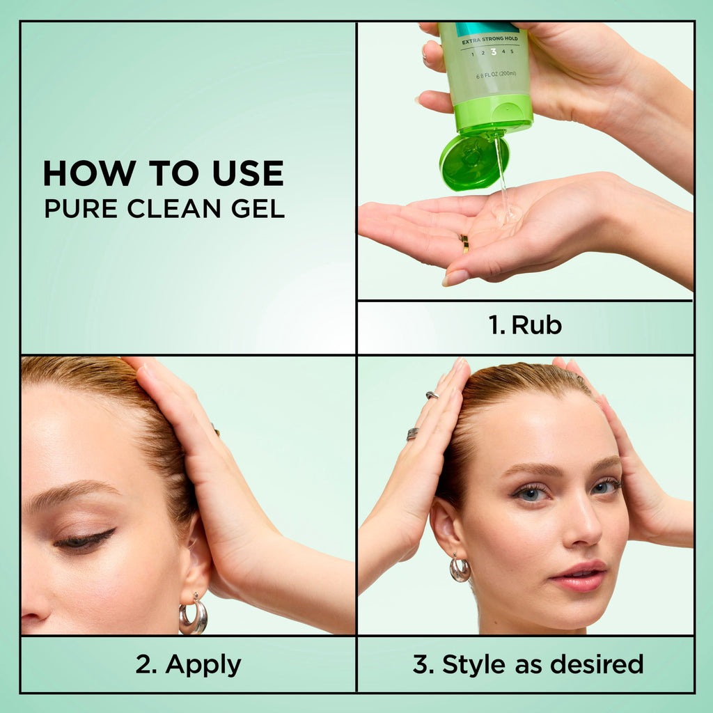 (3 pack) Garnier Fructis Style Pure Clean Styling Hair Gel, 6.8 fl. oz.