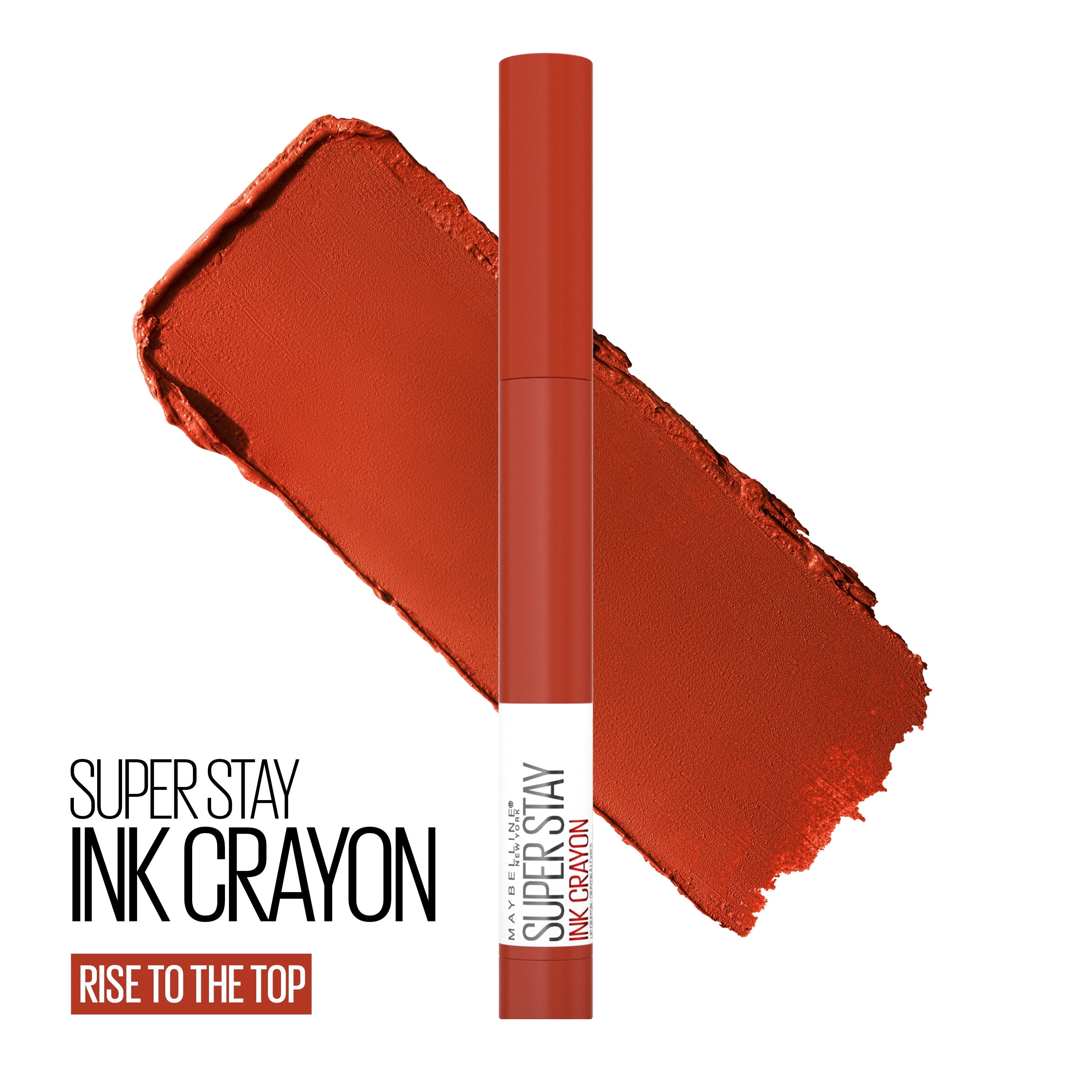 (2 pack) Maybelline SuperStay Ink Crayon Lipstick, Matte Longwear Lipstick Makeup, Rise to the Top, 0.04 oz