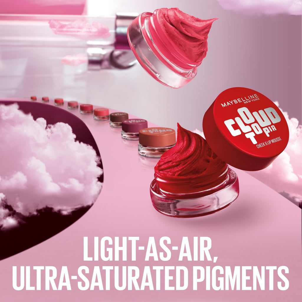 Maybelline Cloudtopia Whipped Matte Cheek and Lip Mousse Blush, Dreamy Dawn, 2.03 fl oz