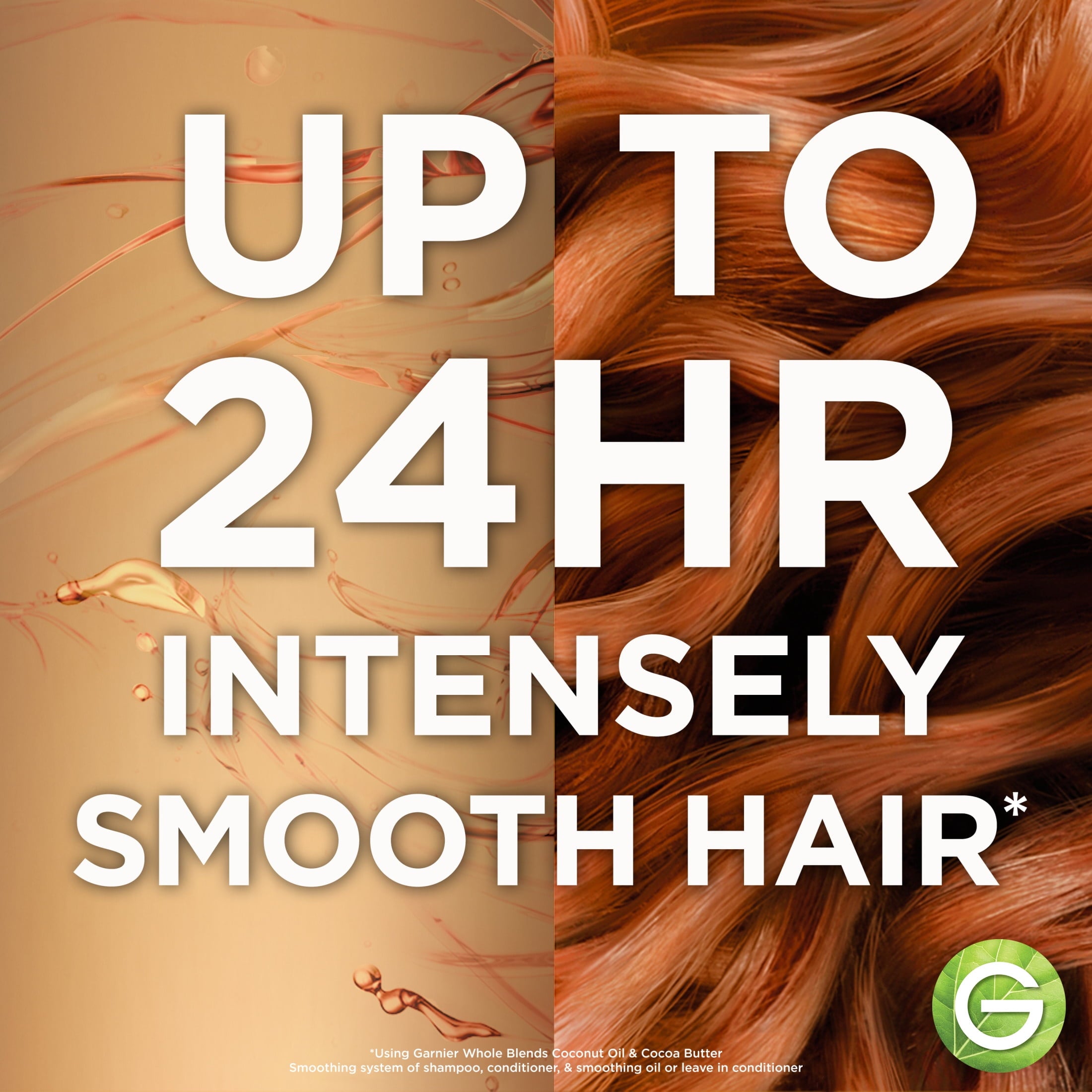 (2 pack) Garnier Whole Blends Leave in Frizz Control Conditioner, Coconut Oil Cocoa Butter, All Hair Types 5 fl oz