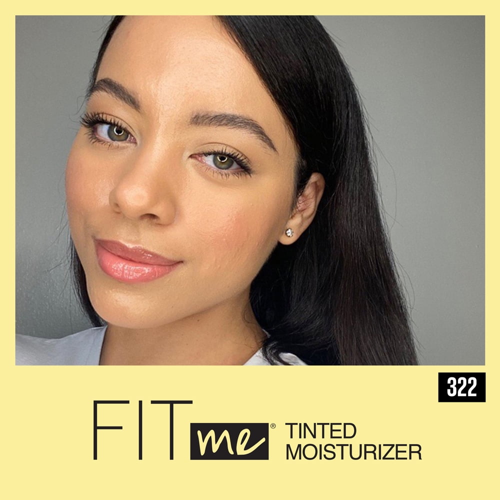 Maybelline Fit Me Tinted Moisturizer, Natural Coverage, Face Makeup, 322, 1 oz.